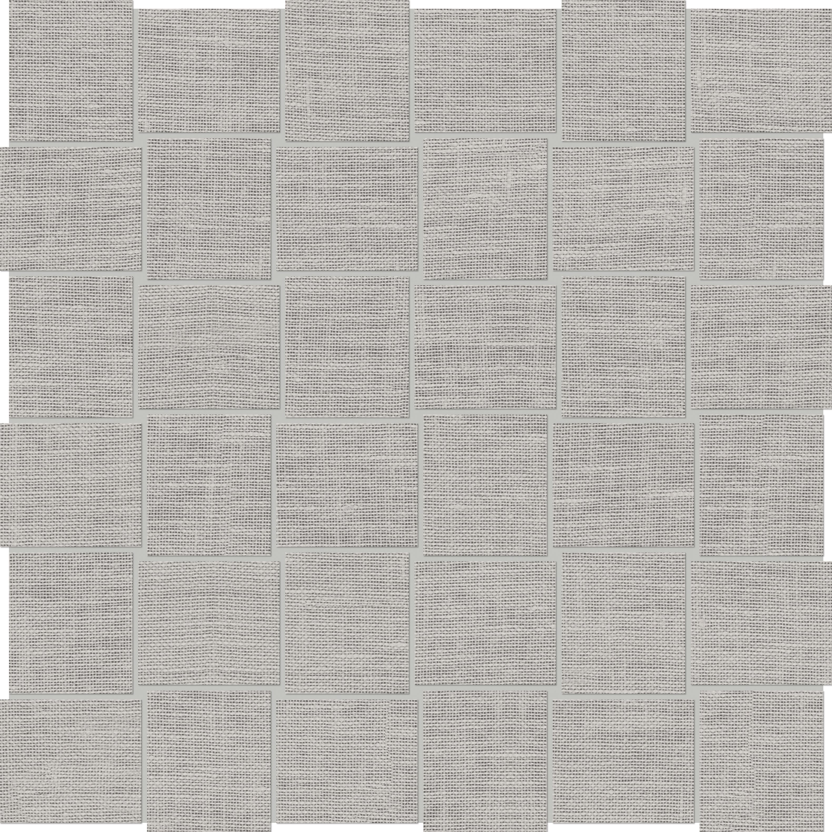 fog basketweave 2x2-inch pattern color body porcelain mosaic from belgian linen anatolia collection distributed by surface group international matte finish straight edge edge mesh shape