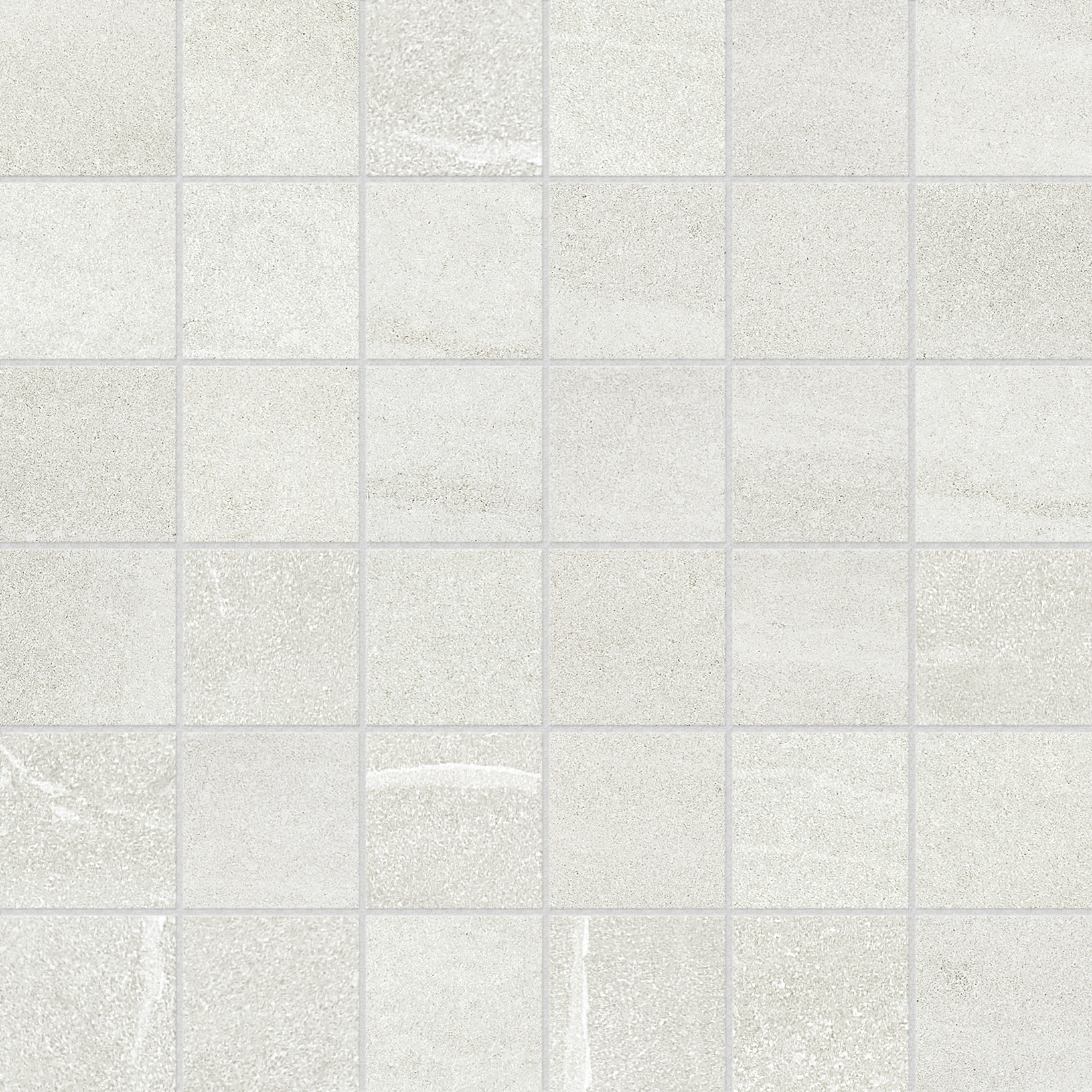 ivory straight stack 2x2-inch pattern glazed porcelain mosaic from crux anatolia collection distributed by surface group international matte finish straight edge edge mesh shape
