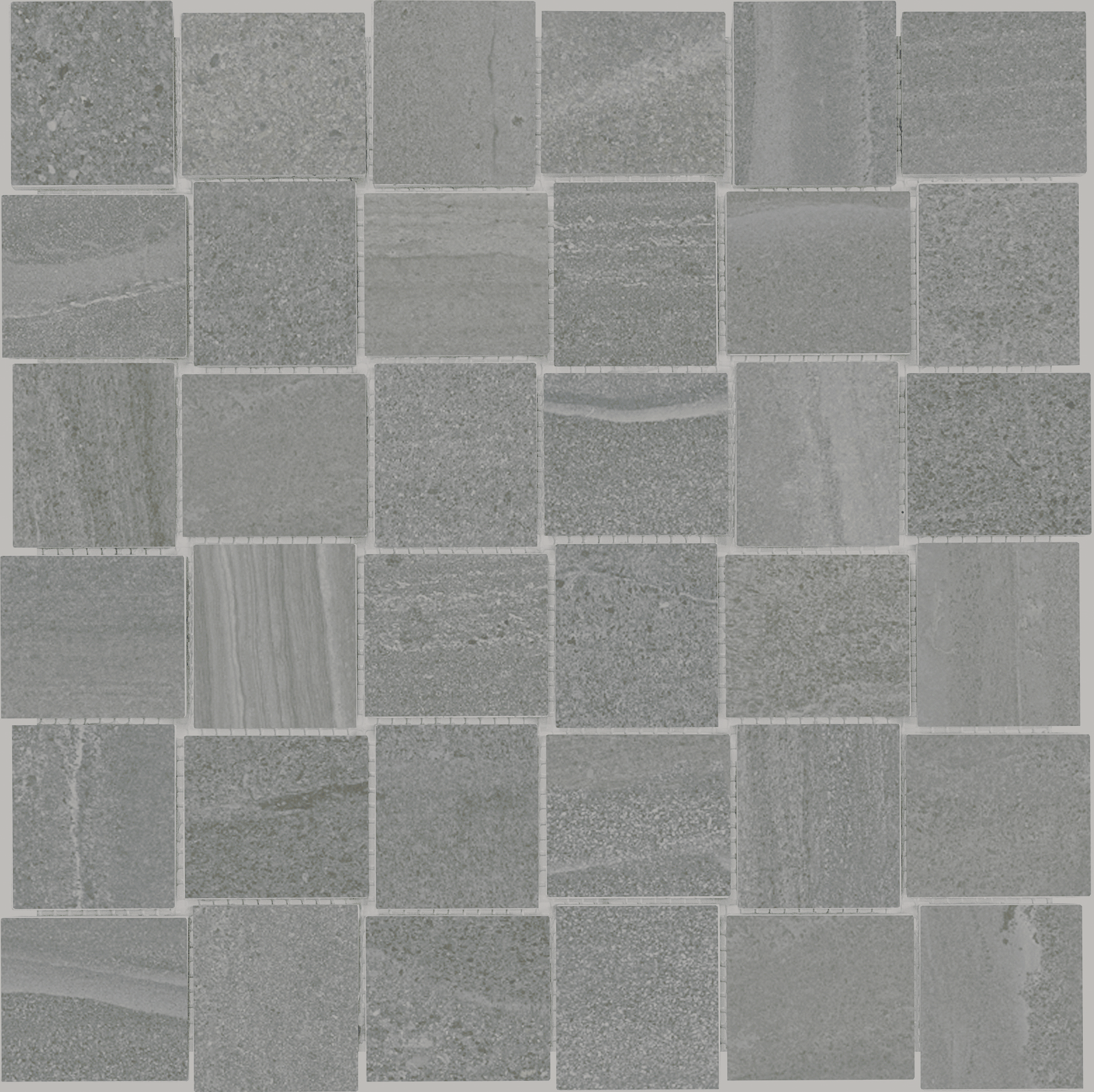 mica basketweave 2x2-inch pattern glazed porcelain mosaic from davenport anatolia collection distributed by surface group international matte finish straight edge edge mesh shape