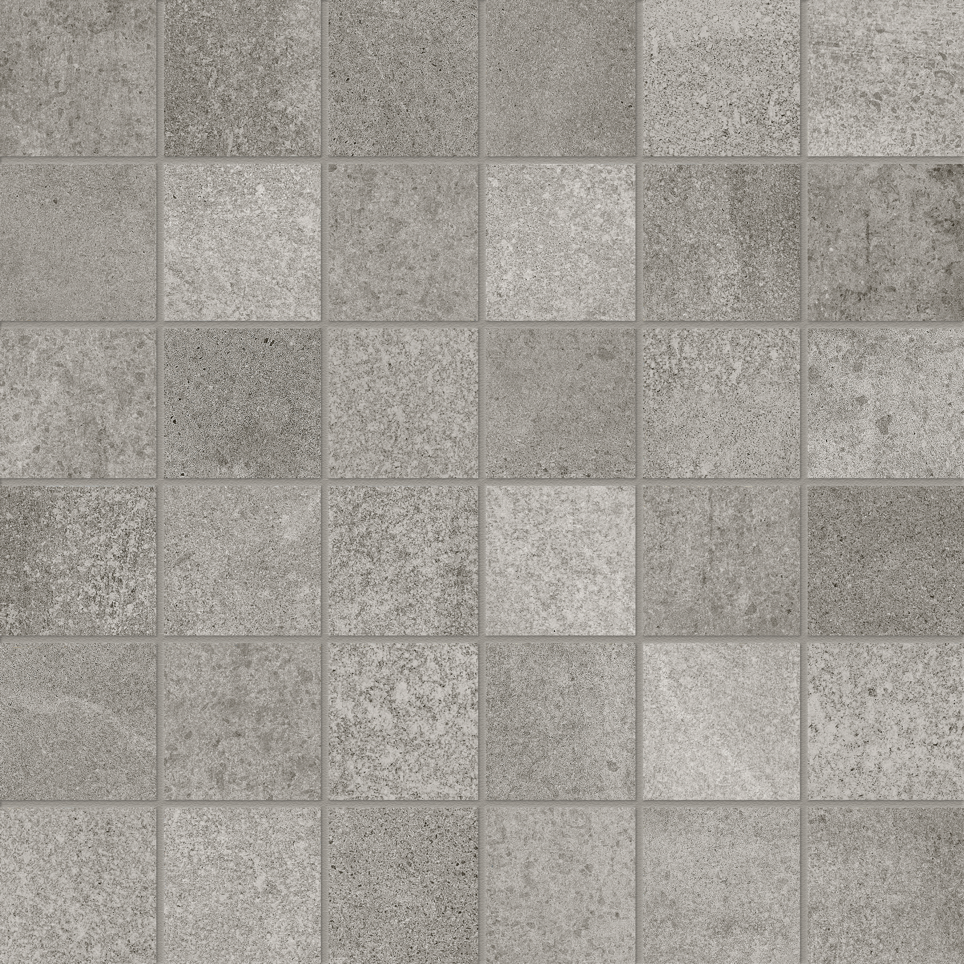 chromium straight stack 2x2-inch pattern color body porcelain mosaic from industria anatolia collection distributed by surface group international matte finish straight edge edge mesh shape