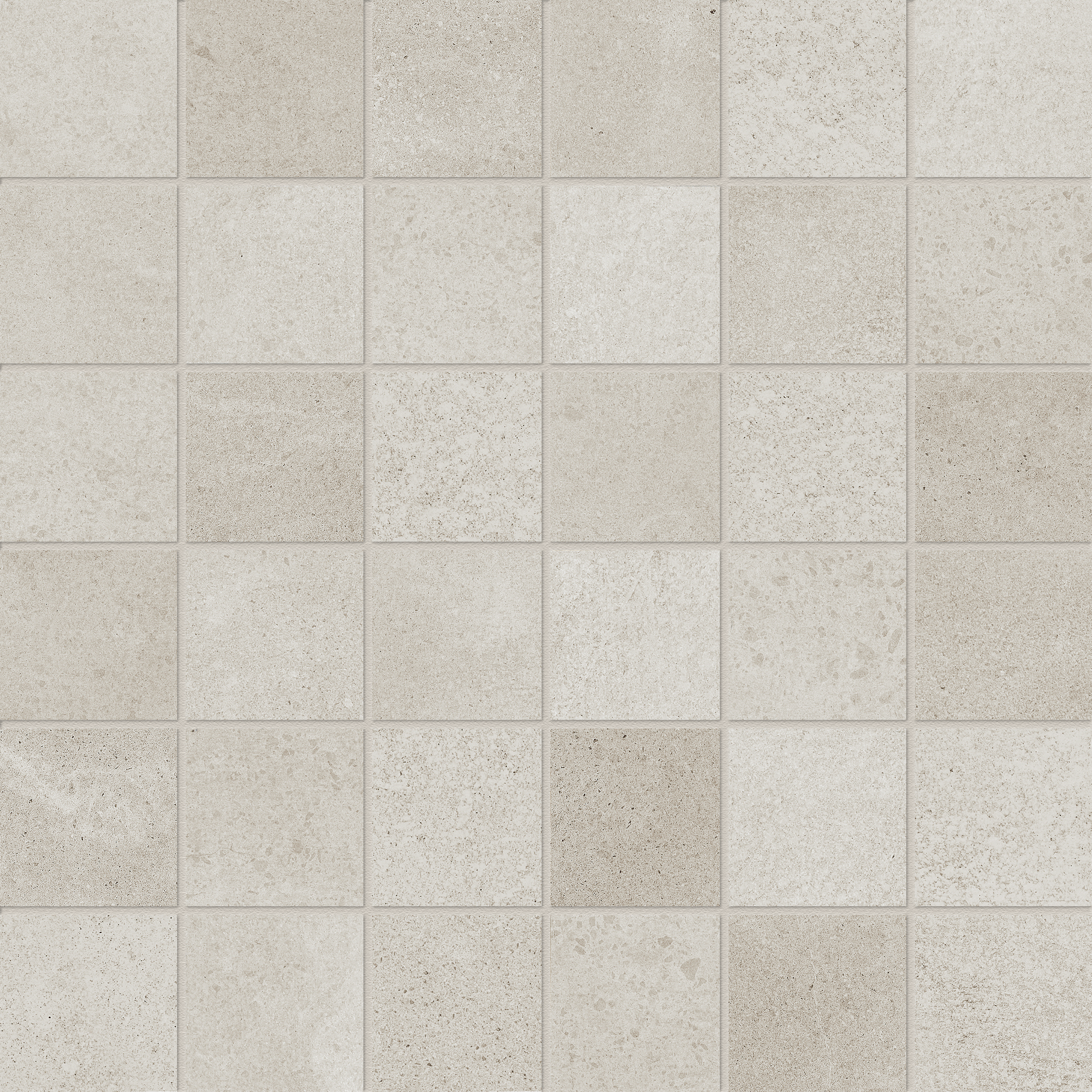 zinc straight stack 2x2-inch pattern color body porcelain mosaic from industria anatolia collection distributed by surface group international matte finish straight edge edge mesh shape