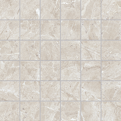 ivory straight stack 2x2-inch pattern glazed porcelain mosaic from regency anatolia collection distributed by surface group international matte finish straight edge edge mesh shape