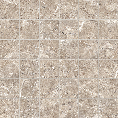 sand straight stack 2x2-inch pattern glazed porcelain mosaic from regency anatolia collection distributed by surface group international matte finish straight edge edge mesh shape