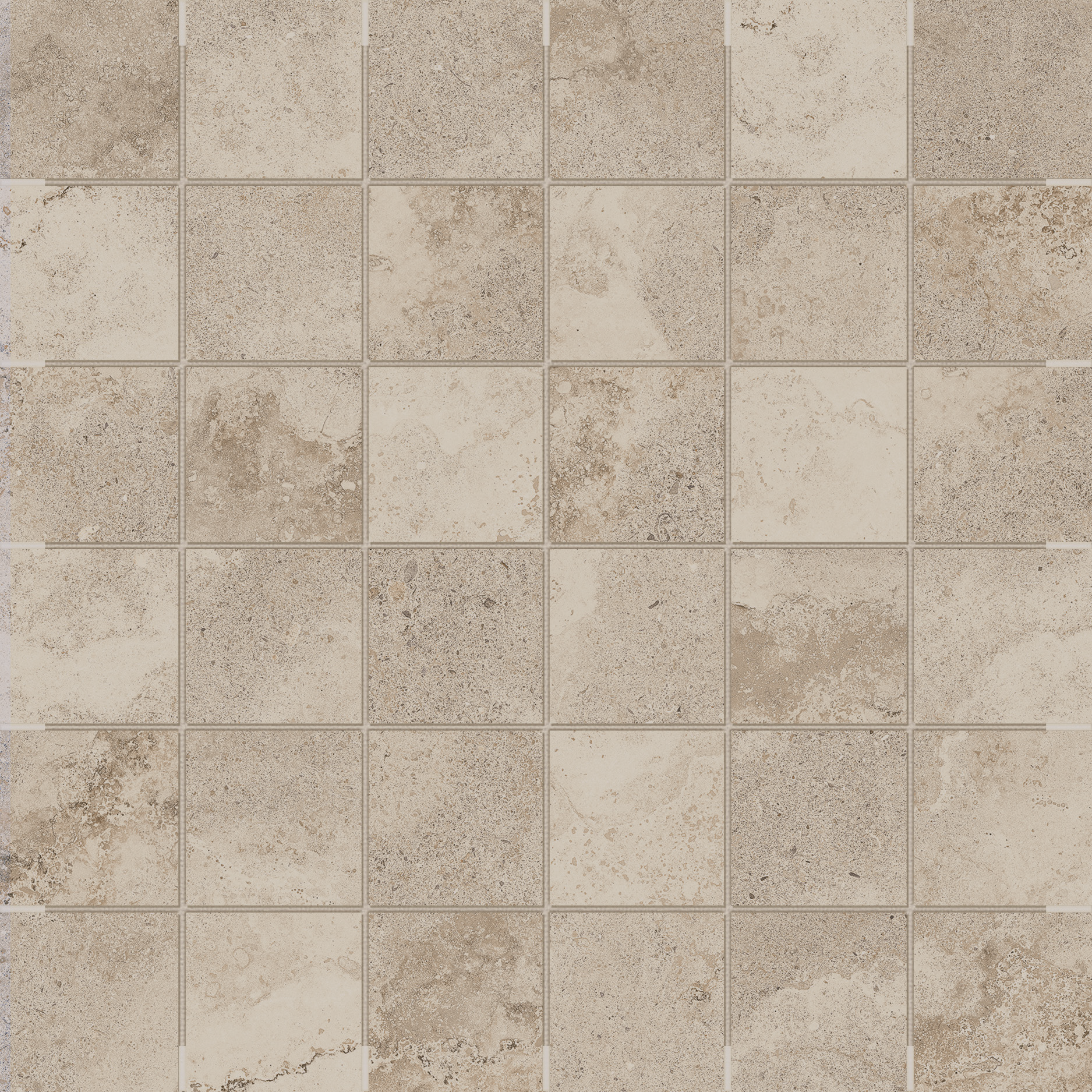 ardesia straight stack 2x2-inch pattern glazed porcelain mosaic from veneta anatolia collection distributed by surface group international matte finish straight edge edge mesh shape