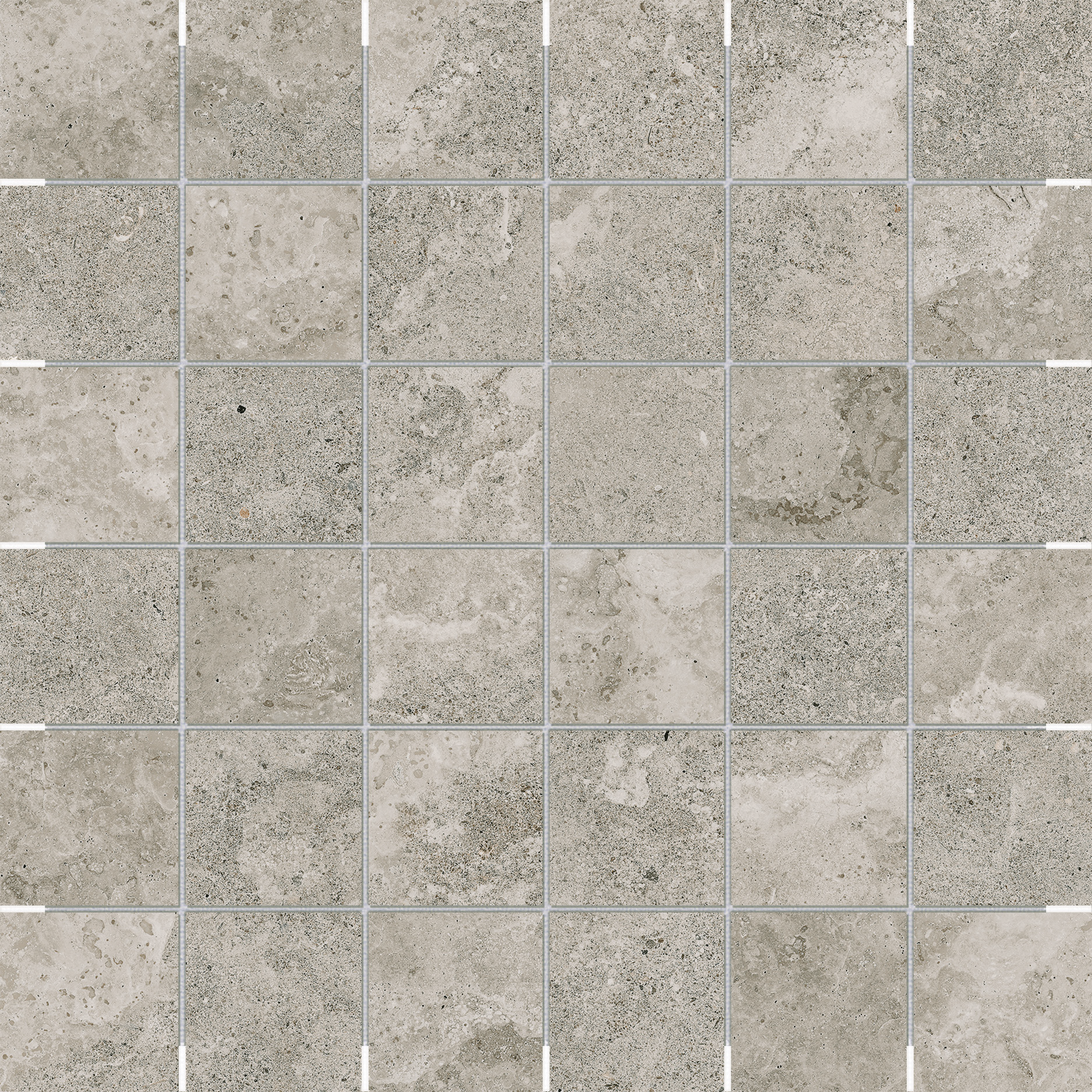 stormio straight stack 2x2-inch pattern glazed porcelain mosaic from veneta anatolia collection distributed by surface group international matte finish straight edge edge mesh shape