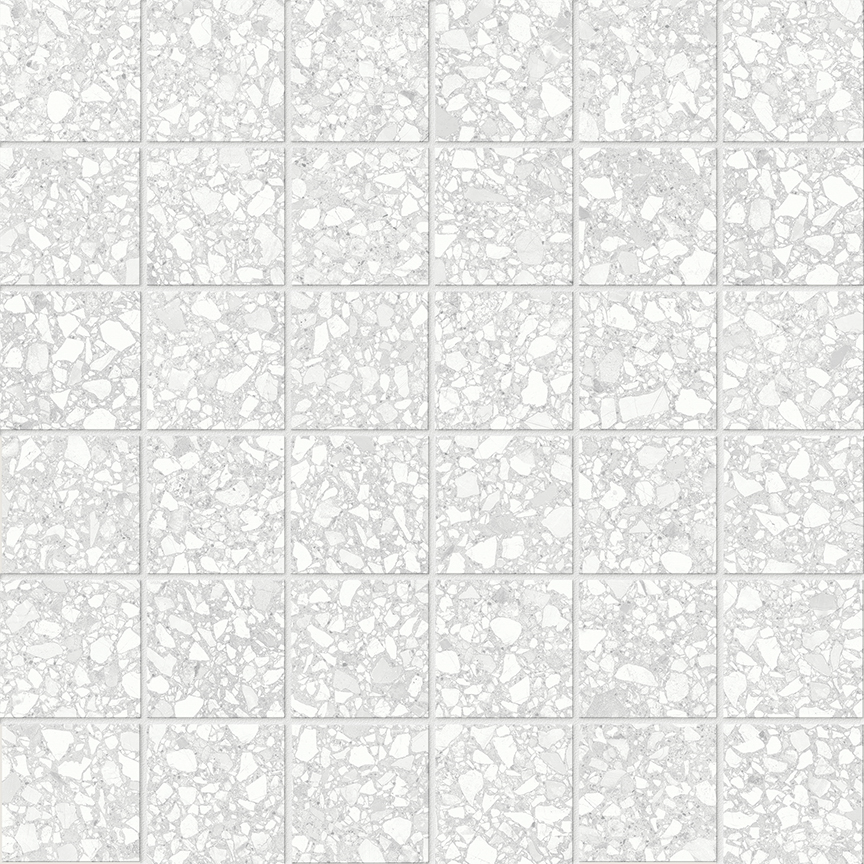 pearl straight stack 2x2-inch pattern color body porcelain mosaic from station anatolia collection distributed by surface group international matte finish straight edge edge mesh shape