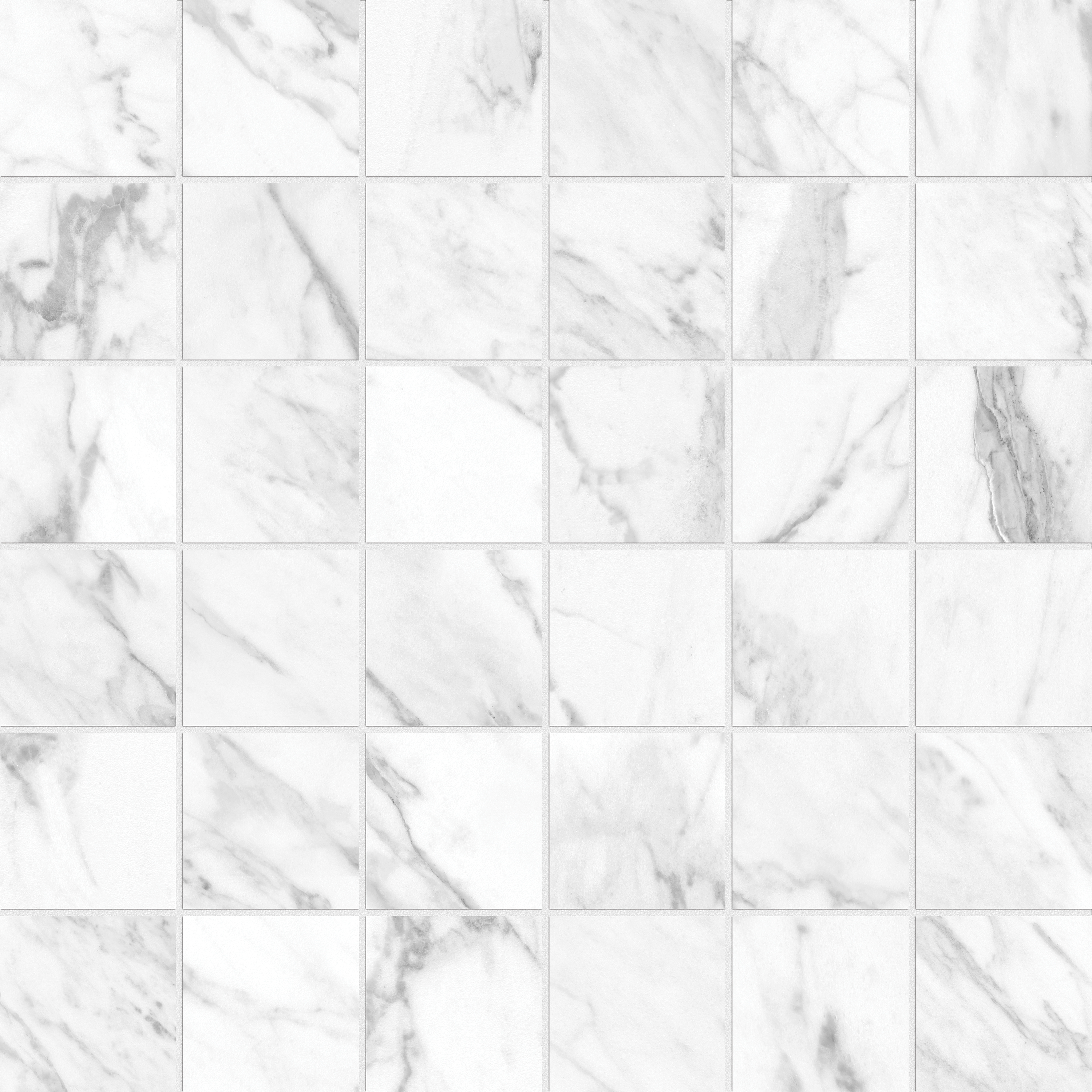 statuarietto straight stack 2x2-inch pattern glazed porcelain mosaic from la marca anatolia collection distributed by surface group international honed finish straight edge edge mesh shape