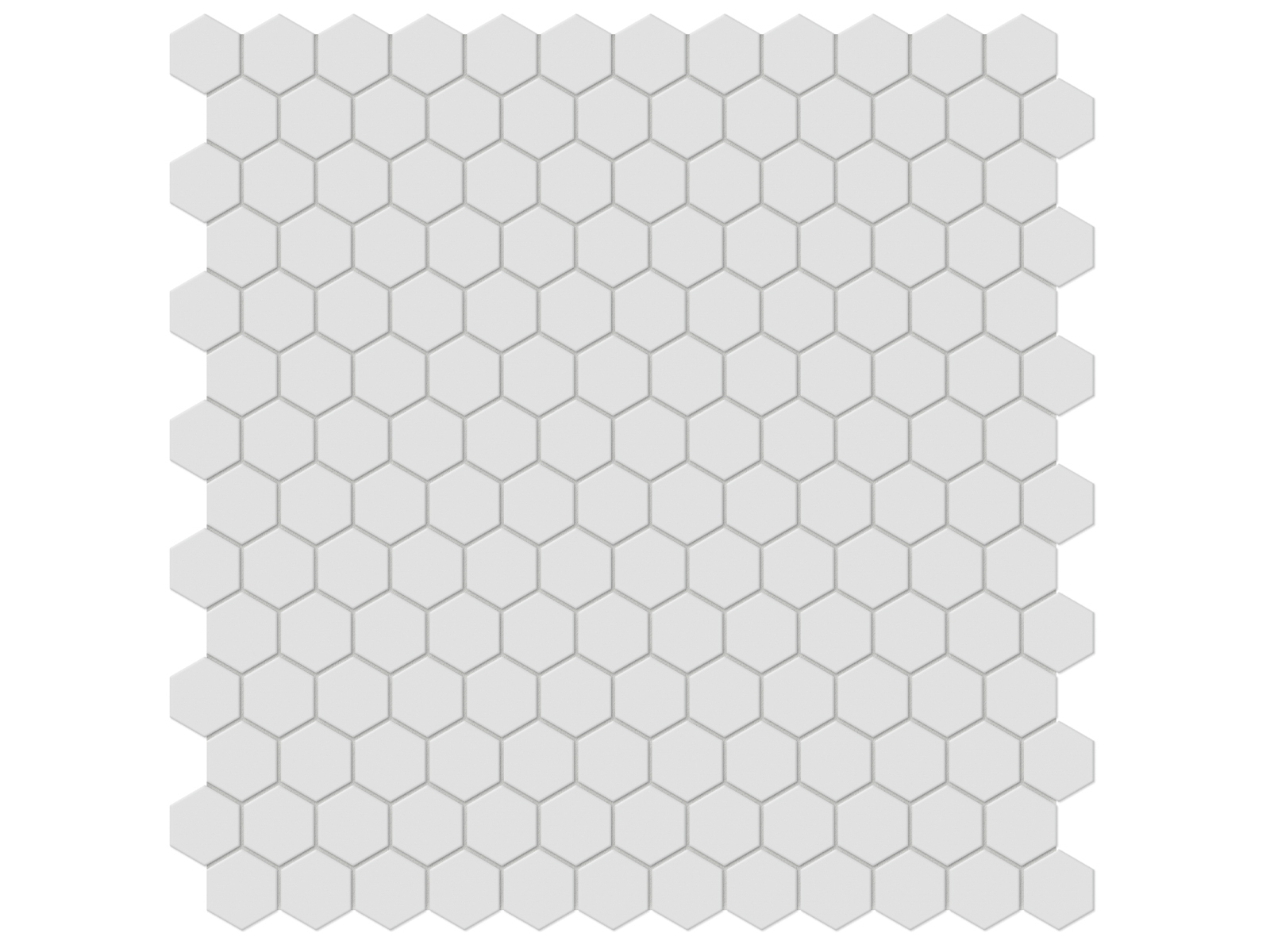 gallery grey hexagon 2-inch pattern unglazed porcelain mosaic from soho anatolia collection distributed by surface group international matte finish pressed edge mesh shape