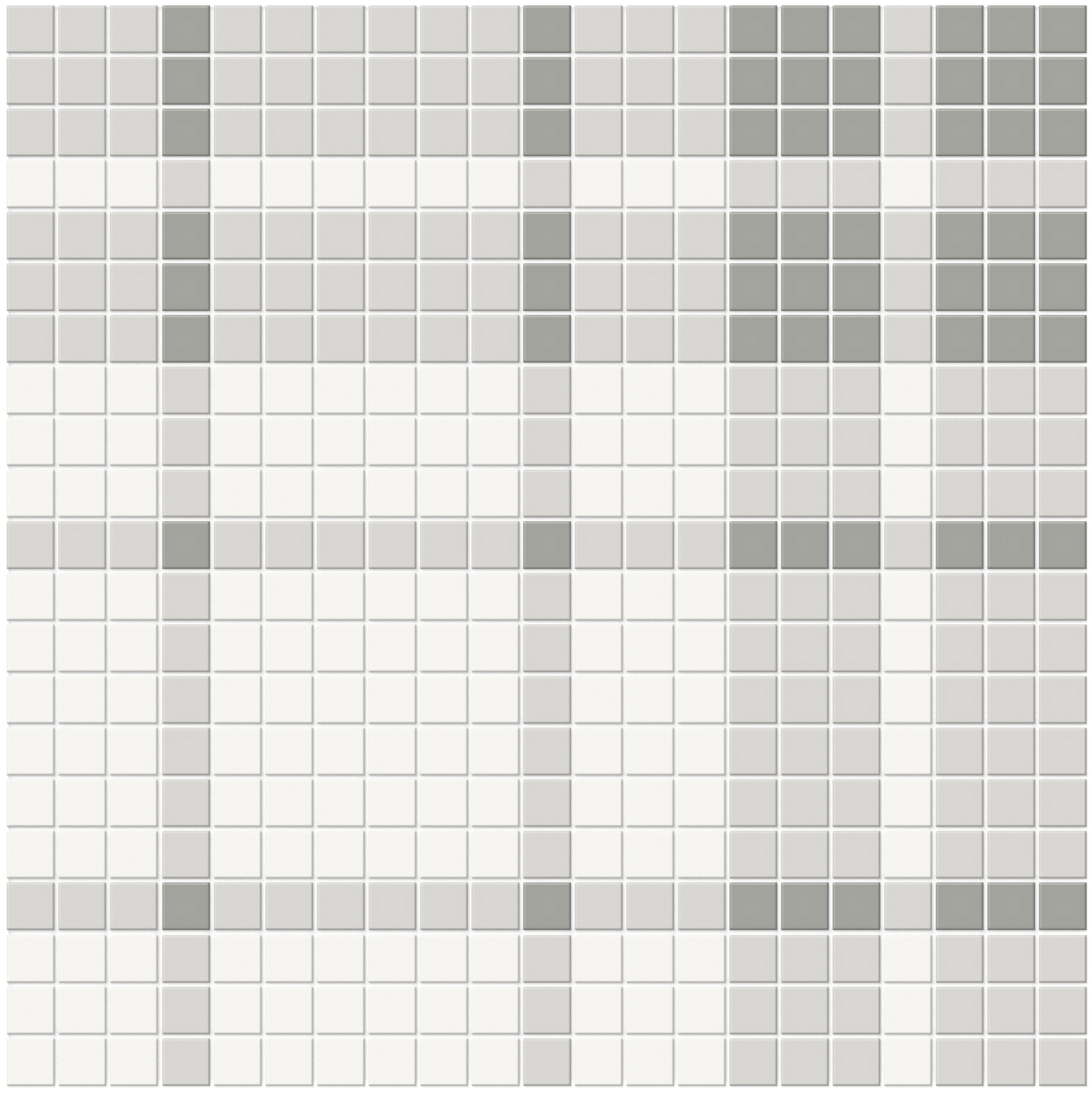 evening plaid pattern glazed porcelain mosaic print blend from soho anatolia collection distributed by surface group international matte finish pressed edge mesh shape