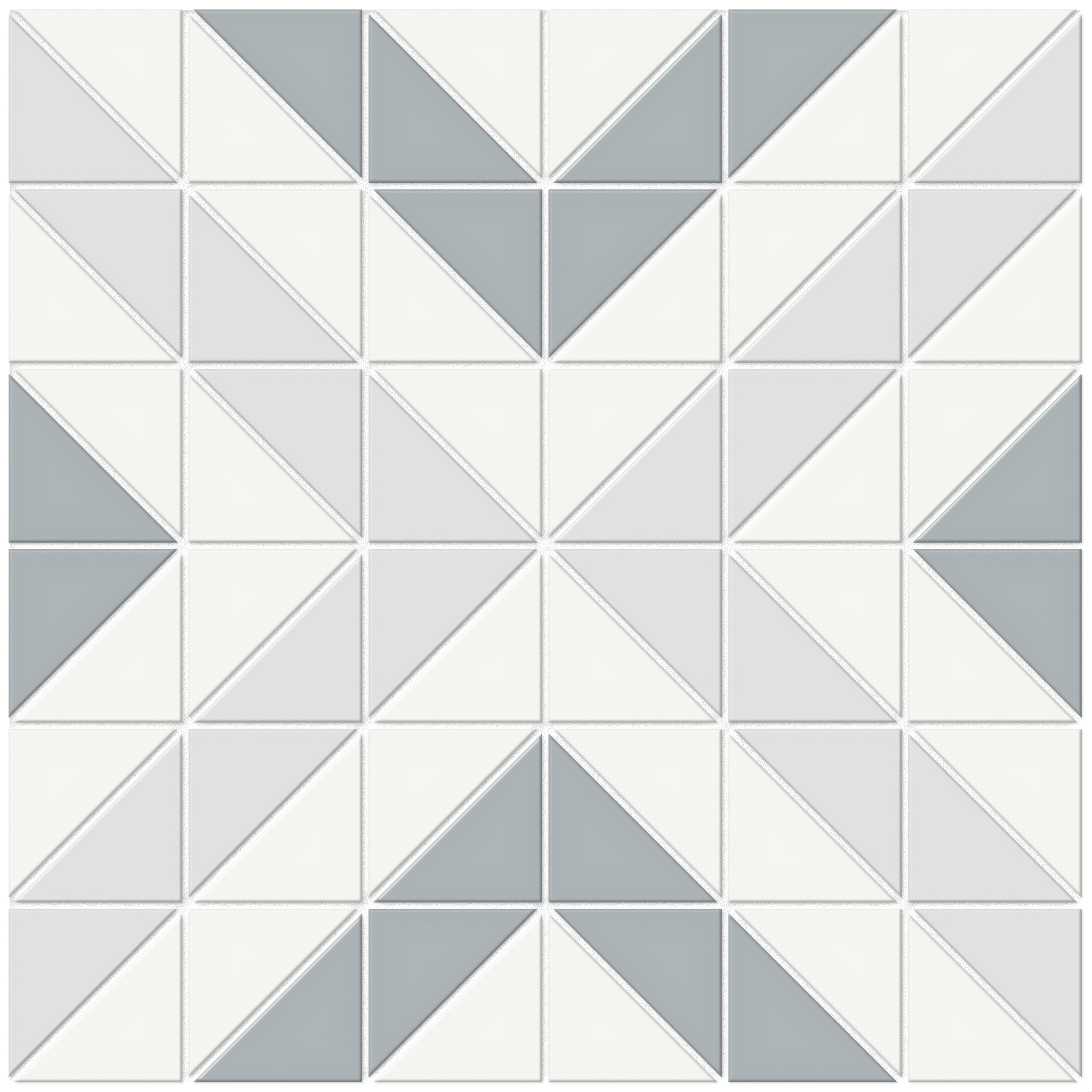afternoon cubic pattern glazed porcelain mosaic print blend from soho anatolia collection distributed by surface group international matte finish pressed edge mesh shape