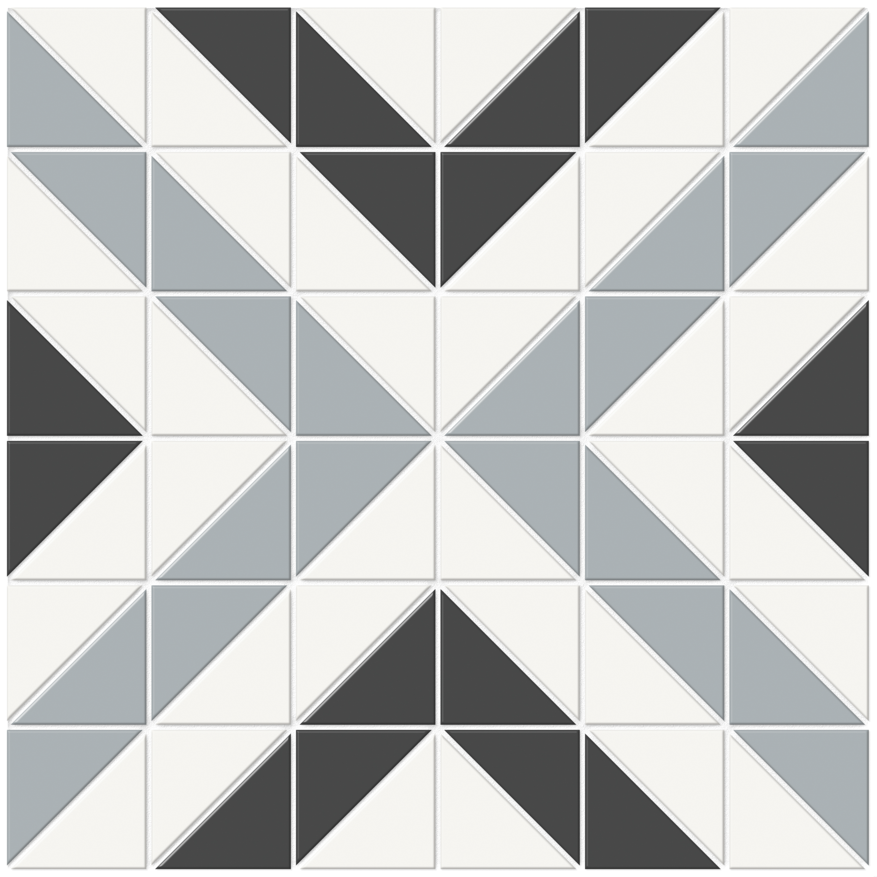 dawn cubic pattern glazed porcelain mosaic print blend from soho anatolia collection distributed by surface group international matte finish pressed edge mesh shape