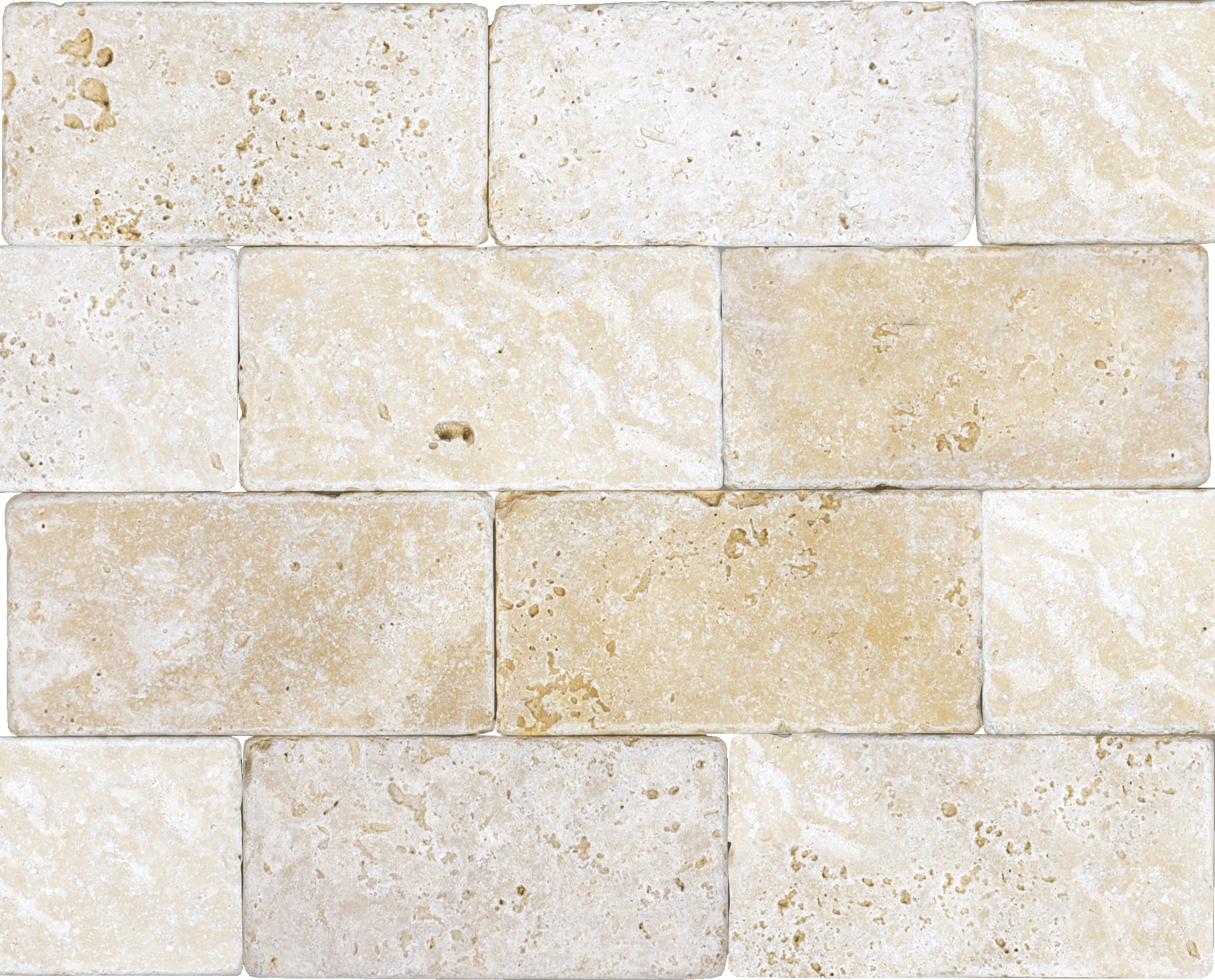 travertine pattern natural stone field tile from ivory anatolia collection distributed by surface group international tumbled finish tumbled edge 3x6 rectangle shape