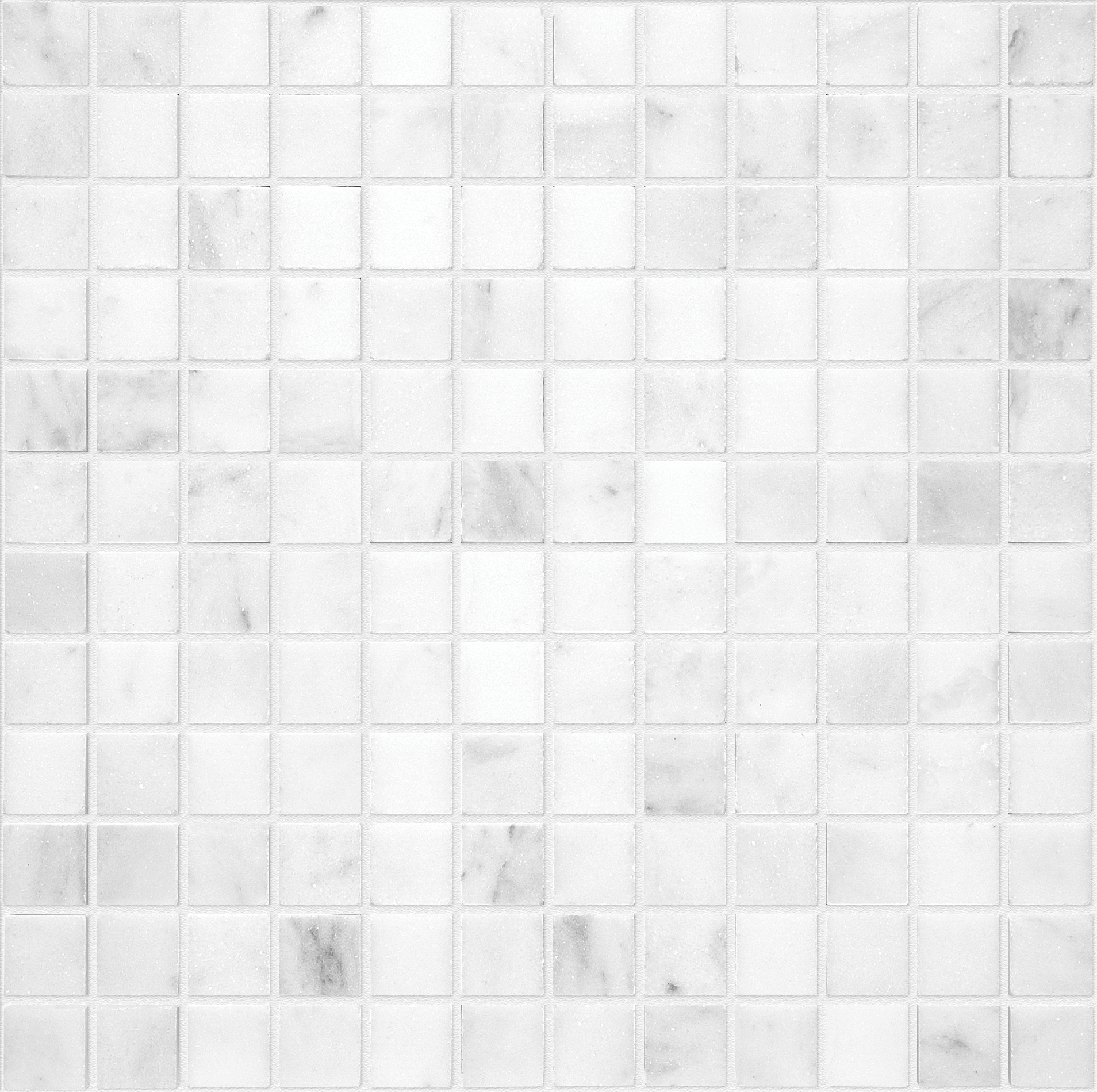 marble straight stack 1x1-inch pattern natural stone mosaic from bianco venatino anatolia collection distributed by surface group international honed finish straight edge edge mesh shape
