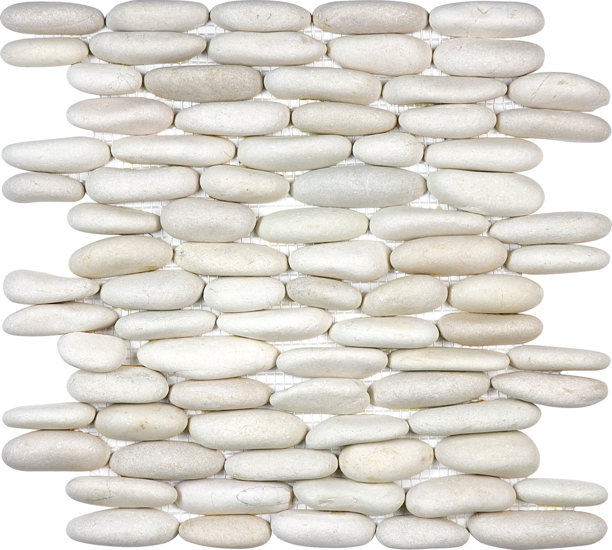 BUY ONLINE: Zen Serenity Ivory Pebble Stacked Pebble Wall Mosaic | 10⅜ ...