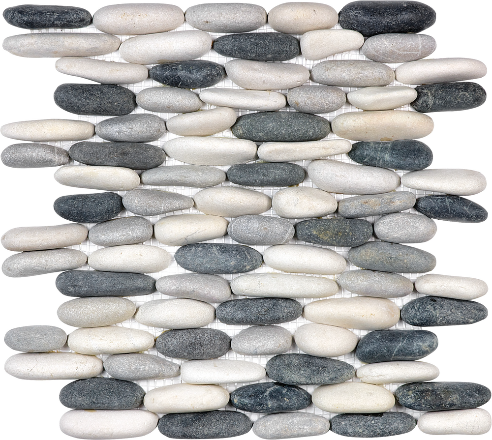 BUY ONLINE: Zen Tranquil Cool Pebble Stacked Pebble Wall Mosaic | 10⅜ ...