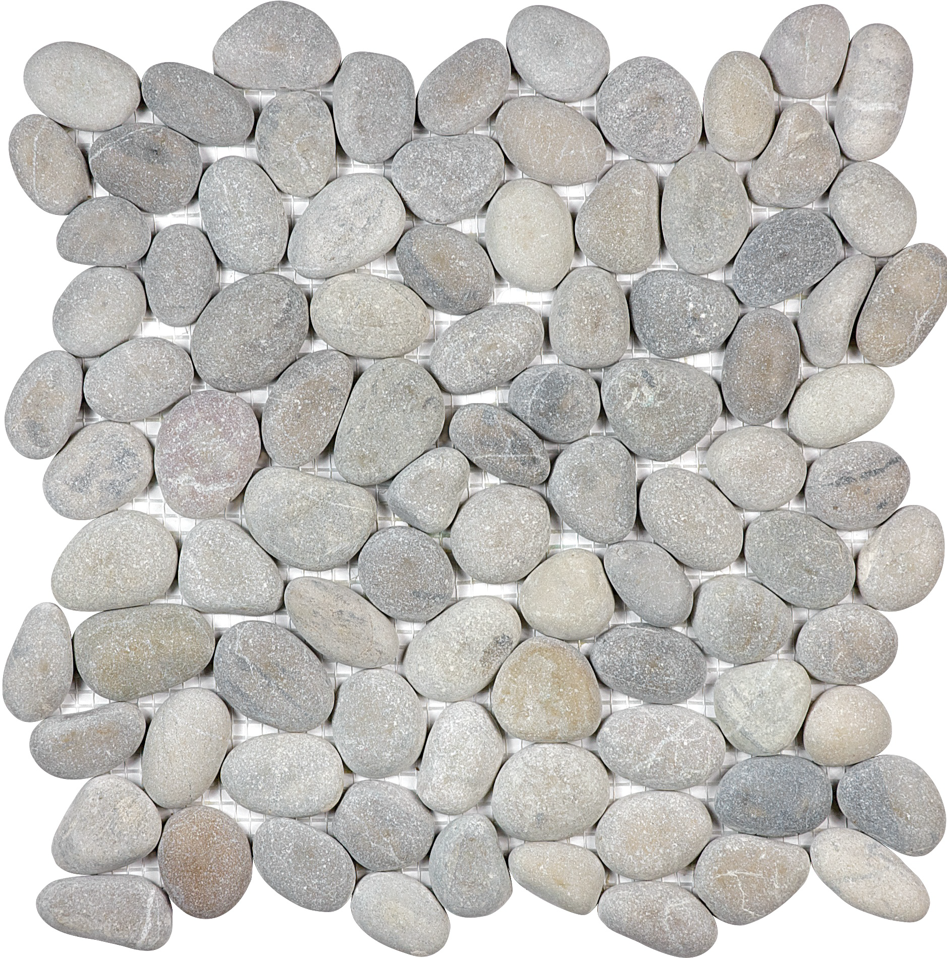 pebble vitality mica natural pebble pattern natural stone mosaic from zen anatolia collection distributed by surface group international matte finish straight edge edge mesh shape
