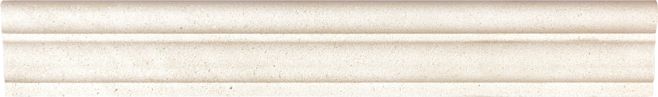 limestone pattern natural stone chairrail molding from serene ivory anatolia collection distributed by surface group international honed finish straight edge edge 2x12 bar shape