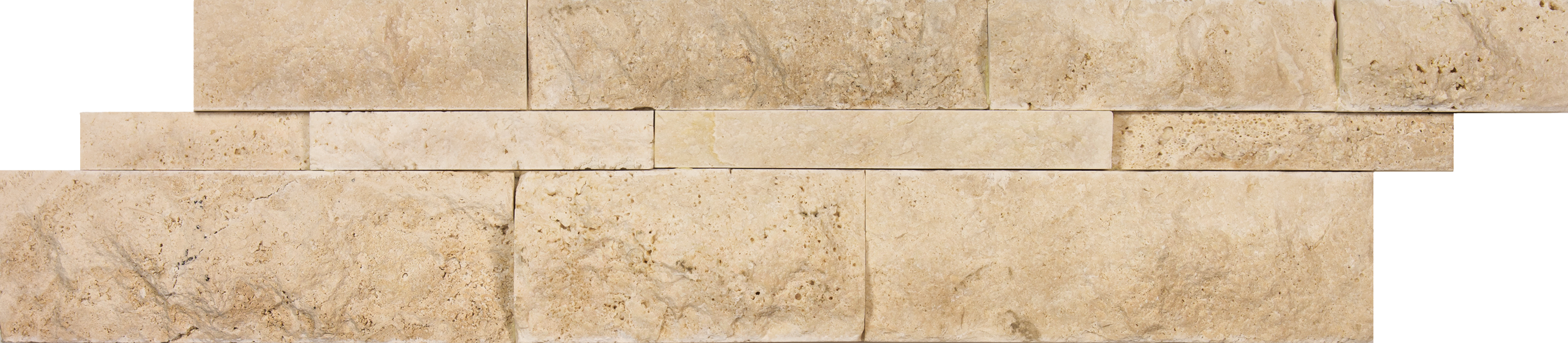 travertine siena avorio pattern natural stone wall panel from cubics anatolia collection distributed by surface group international split face finish straight edge edge 6x24 interlocking shape