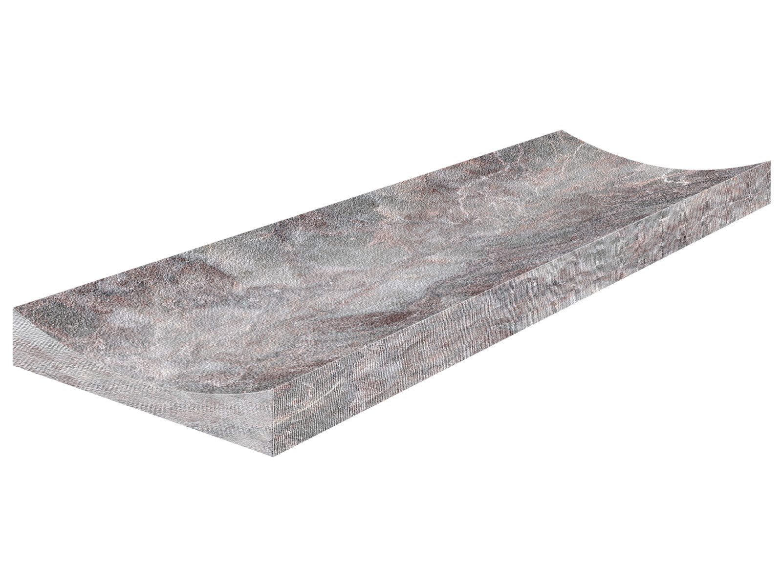 surface group anatolia marble sereno burgundy natural stone fluto tile honed straight edge rectangle 4х12