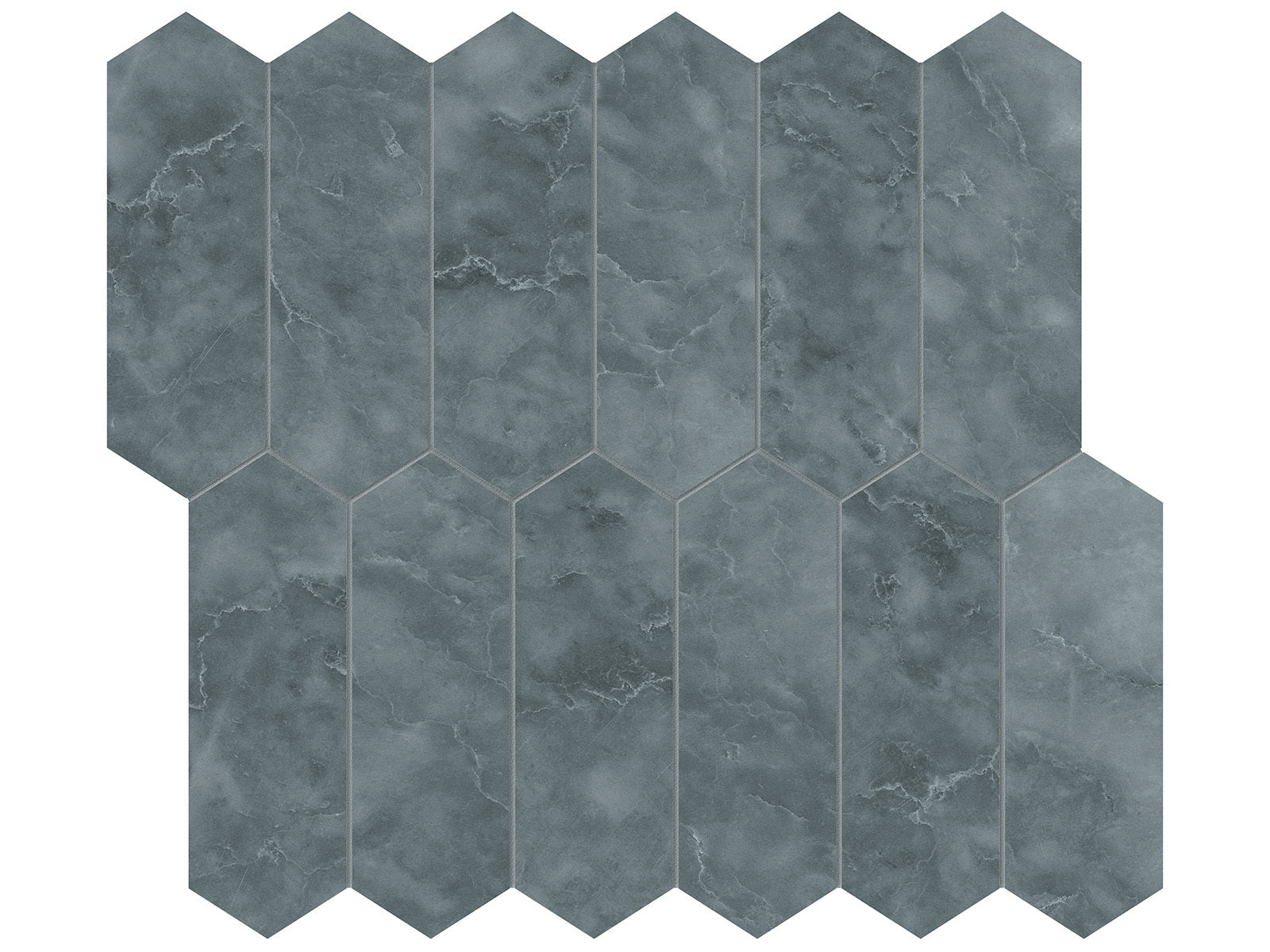 surface group anatolia marble aqua intenso 2х6 inch picket natural stone mosaic brushed straight edge mesh