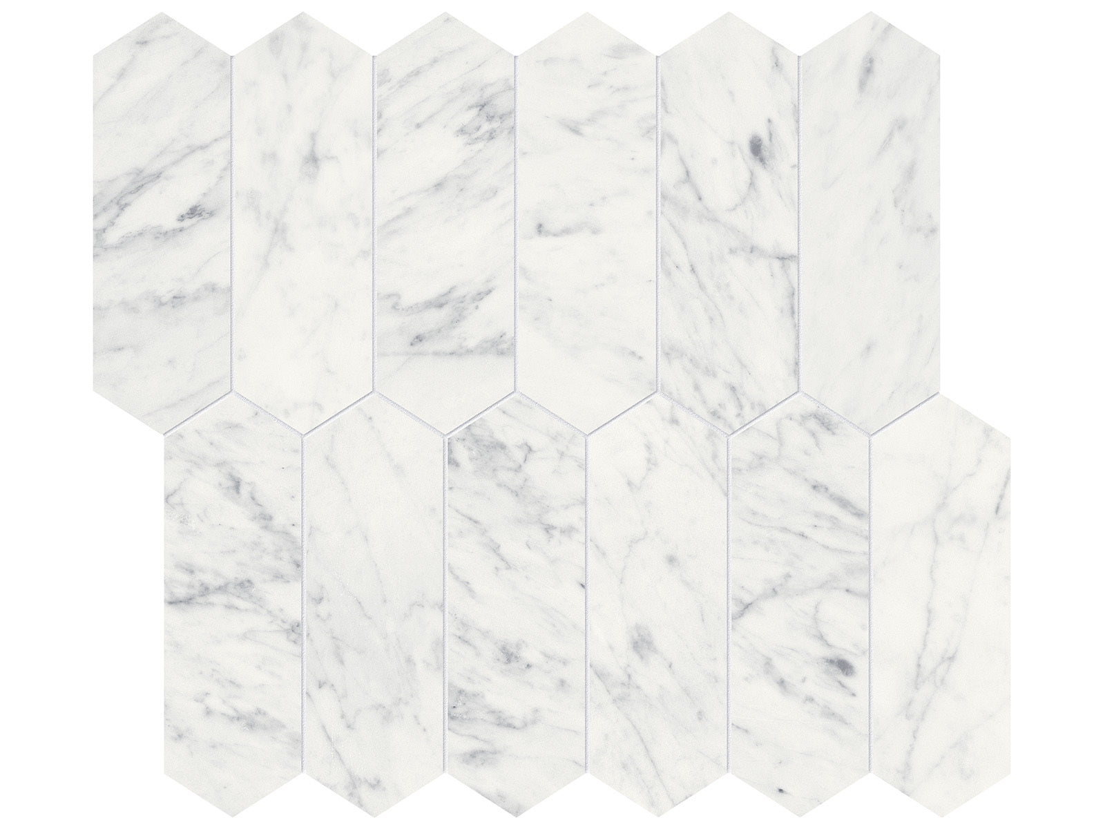 surface group anatolia marble eterna bianco 2х6 inch picket natural stone mosaic polished straight edge mesh
