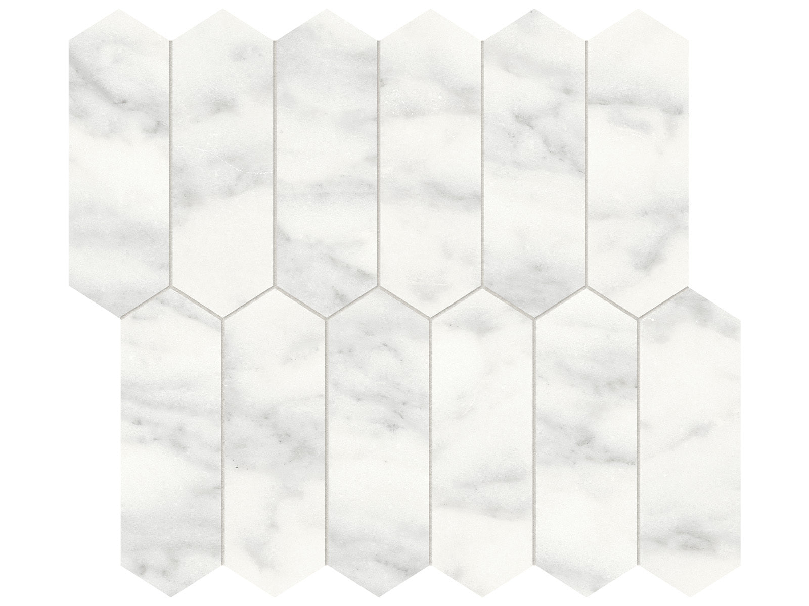 surface group anatolia marble cromo bianco 2х6 inch picket natural stone mosaic honed straight edge mesh
