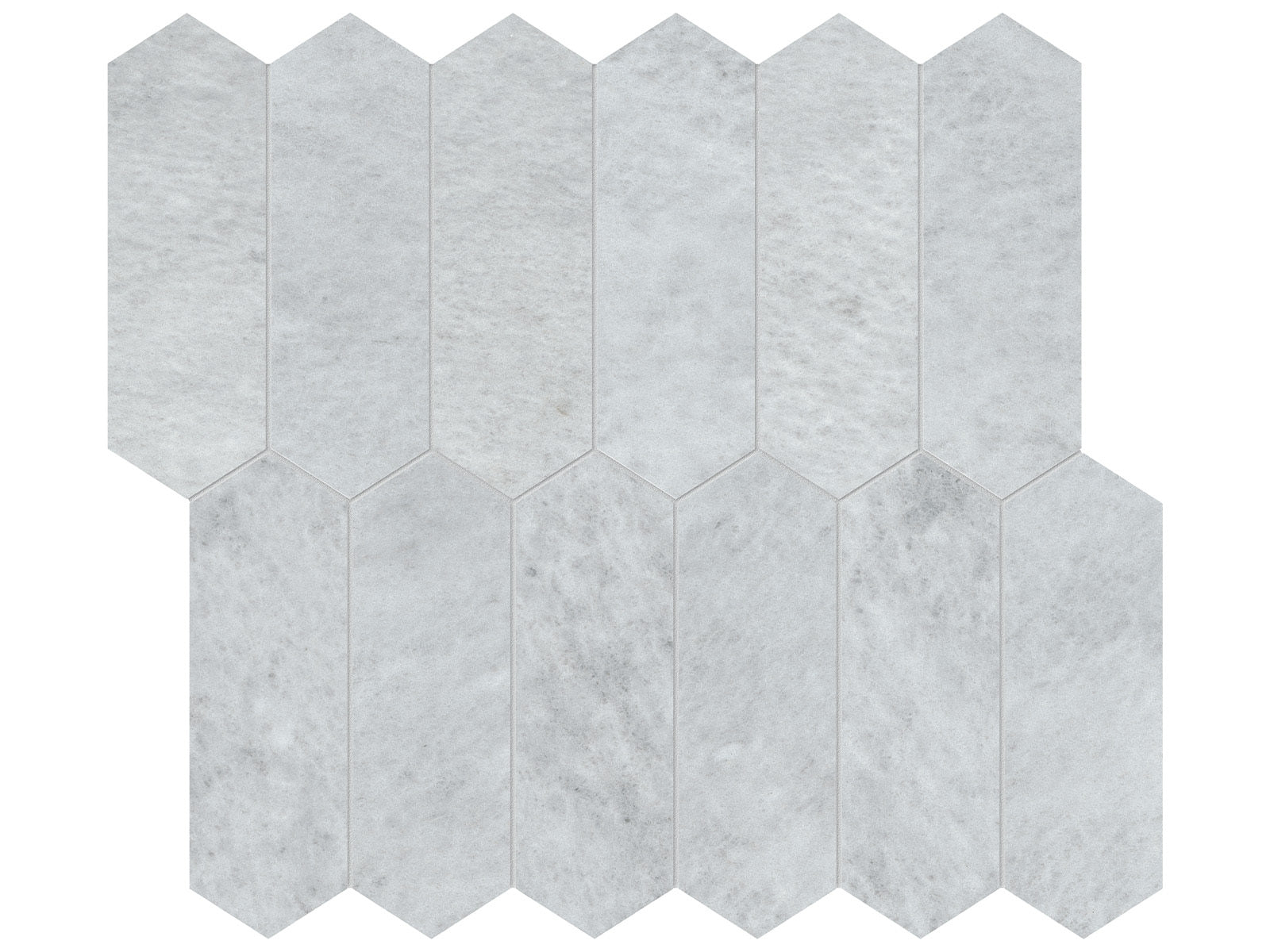 surface group anatolia marble aura fresca 2х6 inch picket natural stone mosaic honed straight edge mesh