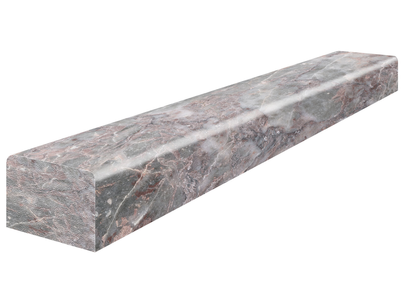surface group anatolia marble sereno burgundy natural stone deco bar molding honed straight edge bar 1&25х12