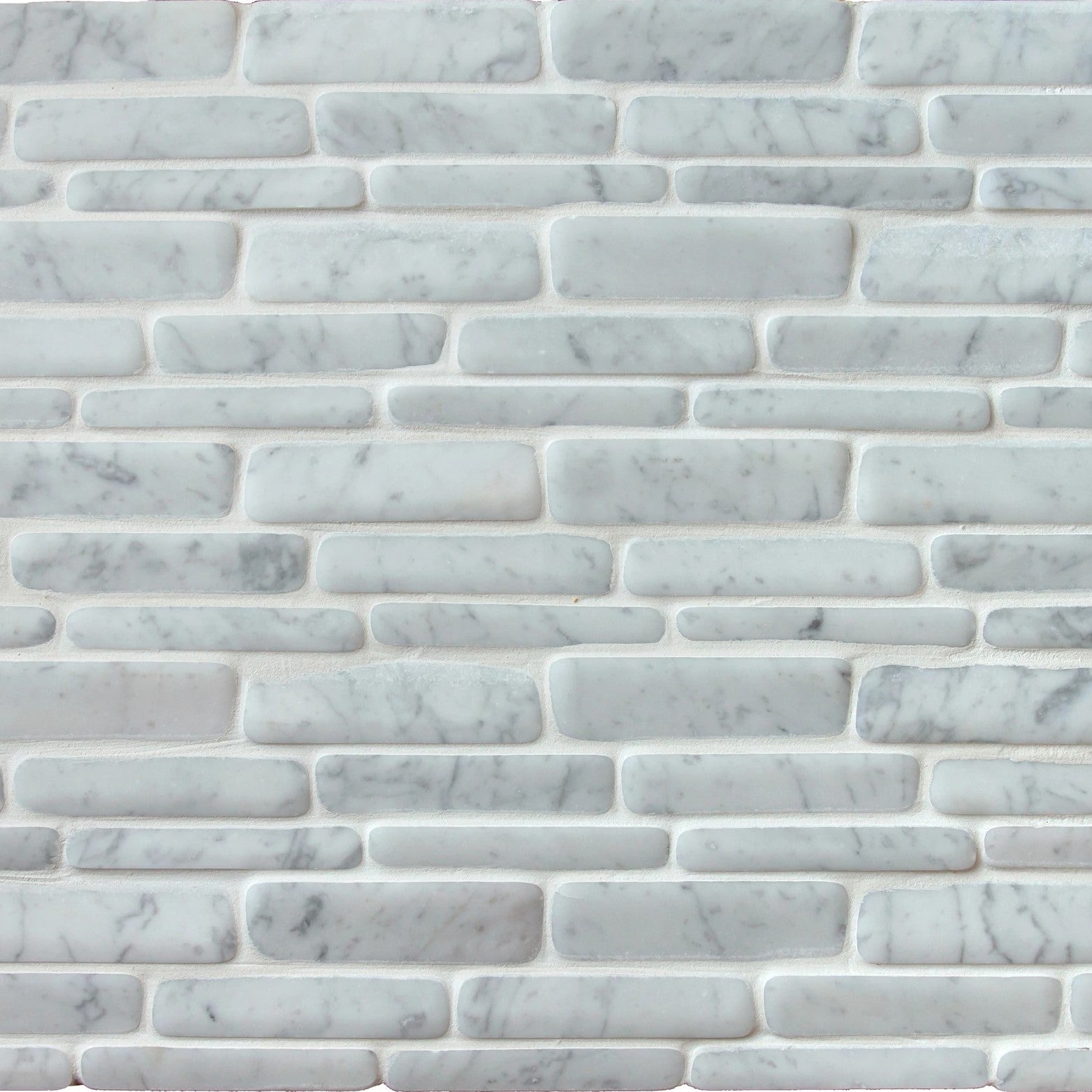 giovanni barbieri timeworn carrara natural white marble brick pattern pattern mosaic distributed by surface group international