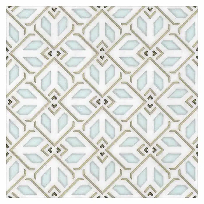 avery sky petite carrara natural marble square shape deco tile size 6 by 6 inch for interior kitchen and bathroom vanity backsplash wall and floor wet areas distributed by surface group and produced by artistic tile in united states
