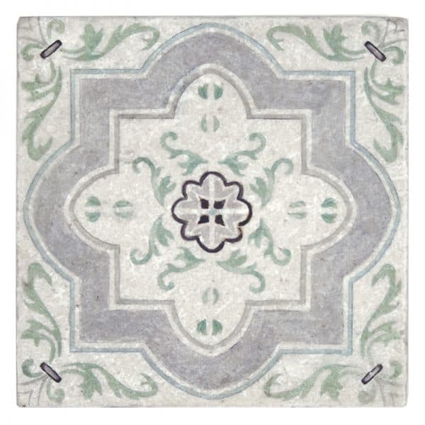 catalina fern textured perle blanc natural limestone square shape deco tile size 12 by 12 inch for interior kitchen and bathroom vanity backsplash wall and floor wet areas distributed by surface group and produced by artistic tile in united states