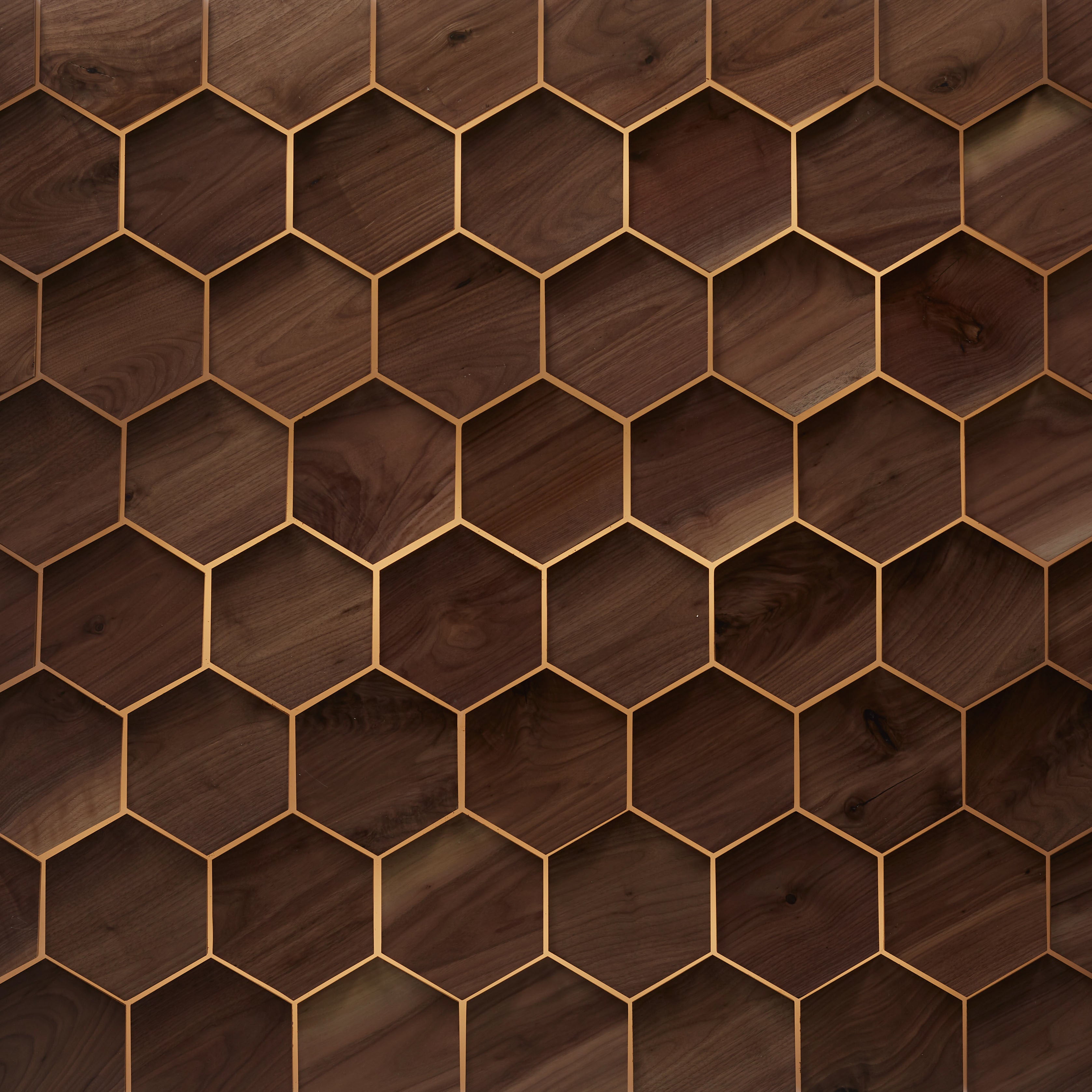 duchateau celestio lighting standoff hexo american walnut three dimensional wall natural wood panel smooth conversion varnish for interior use distributed by surface group international