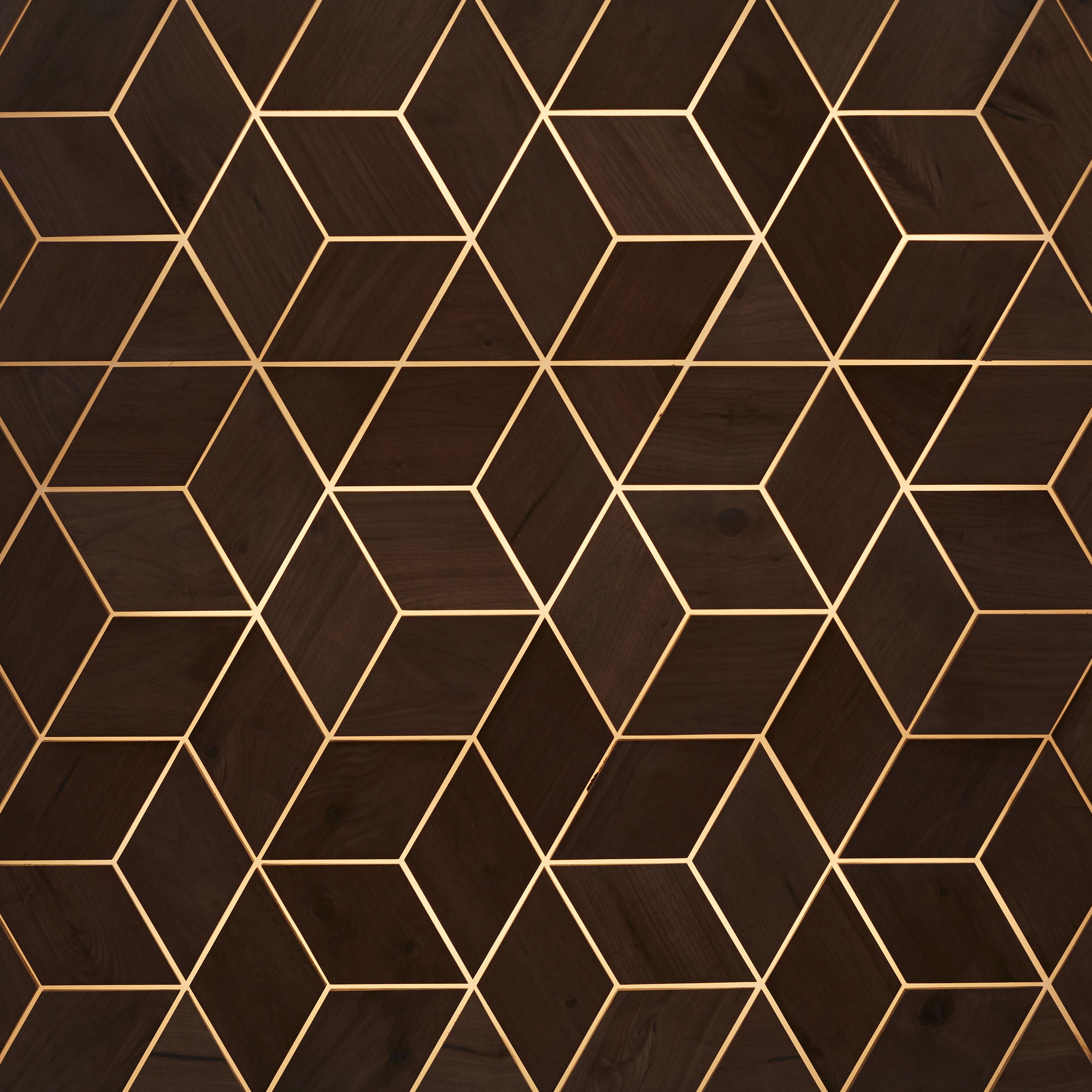 duchateau celestio lighting standoff pixel stout walnut three dimensional wall natural wood panel smooth conversion varnish for interior use distributed by surface group international