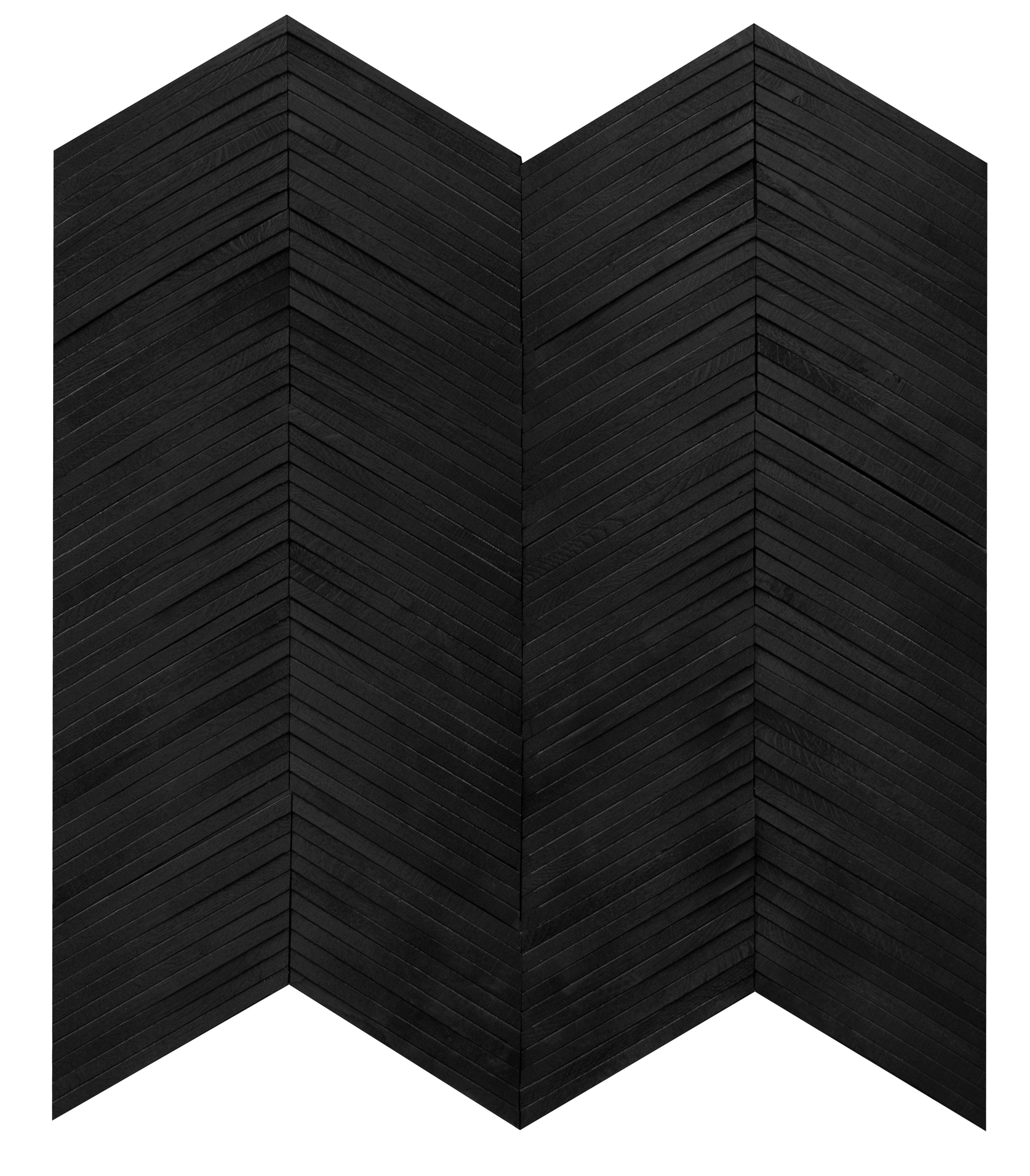 duchateau inceptiv ark chevron noir oak three dimensional wall natural wood panel lacquer for interior use distributed by surface group international