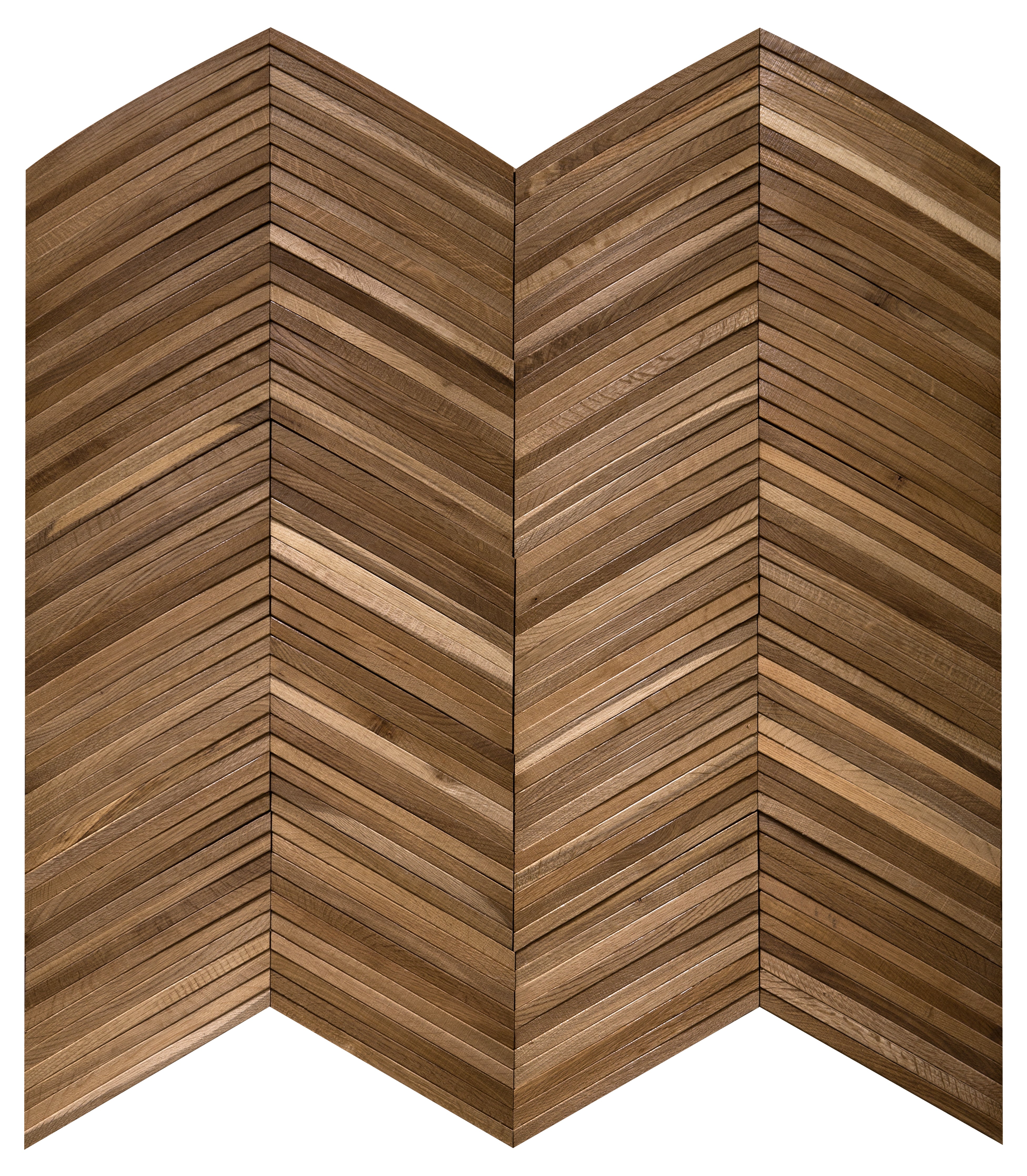 duchateau inceptiv ark chevron olde dutch oak three dimensional wall natural wood panel lacquer for interior use distributed by surface group international