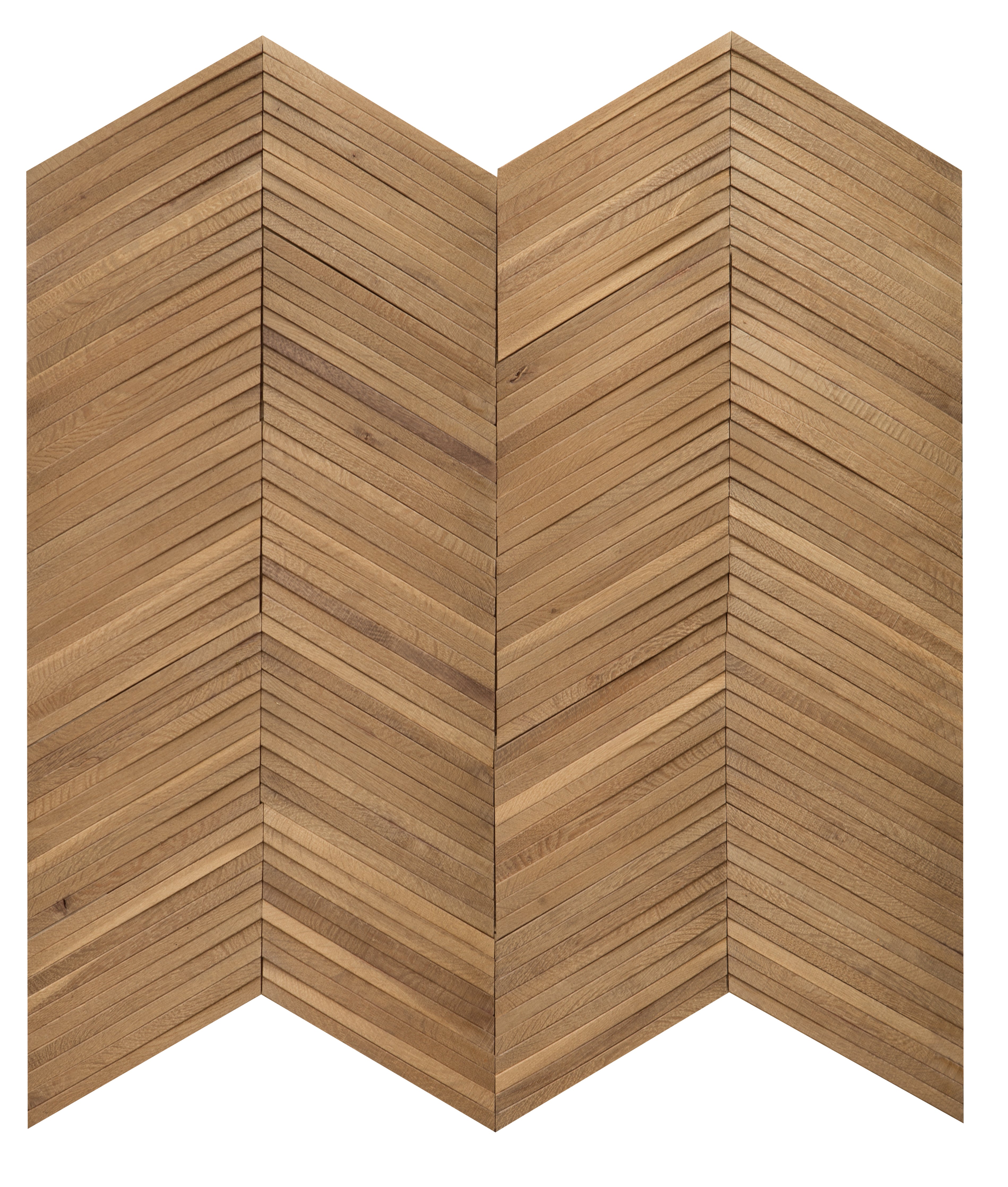 duchateau inceptiv ark chevron sand oak three dimensional wall natural wood panel lacquer for interior use distributed by surface group international