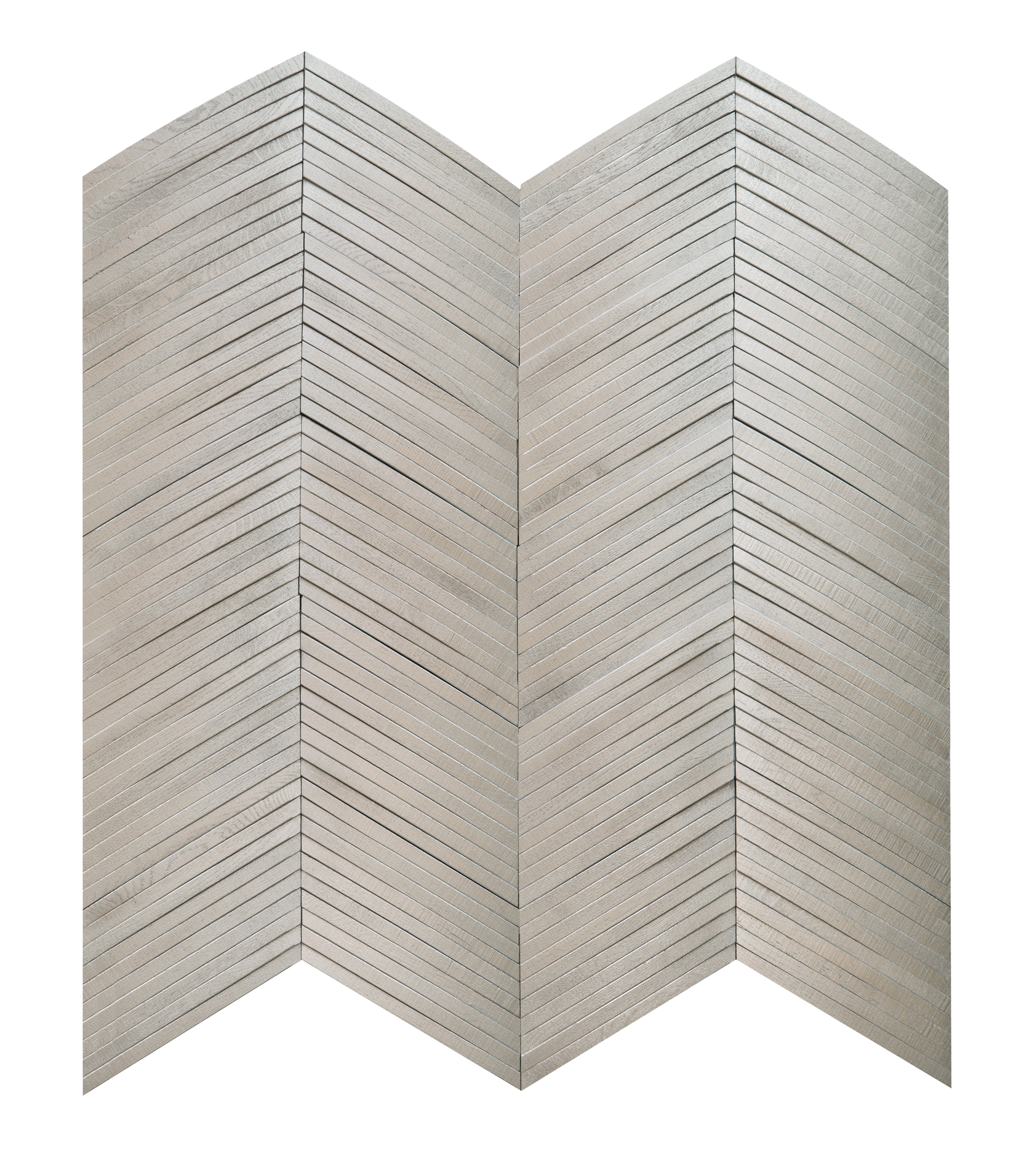 duchateau inceptiv ark chevron silver oak three dimensional wall natural wood panel lacquer for interior use distributed by surface group international