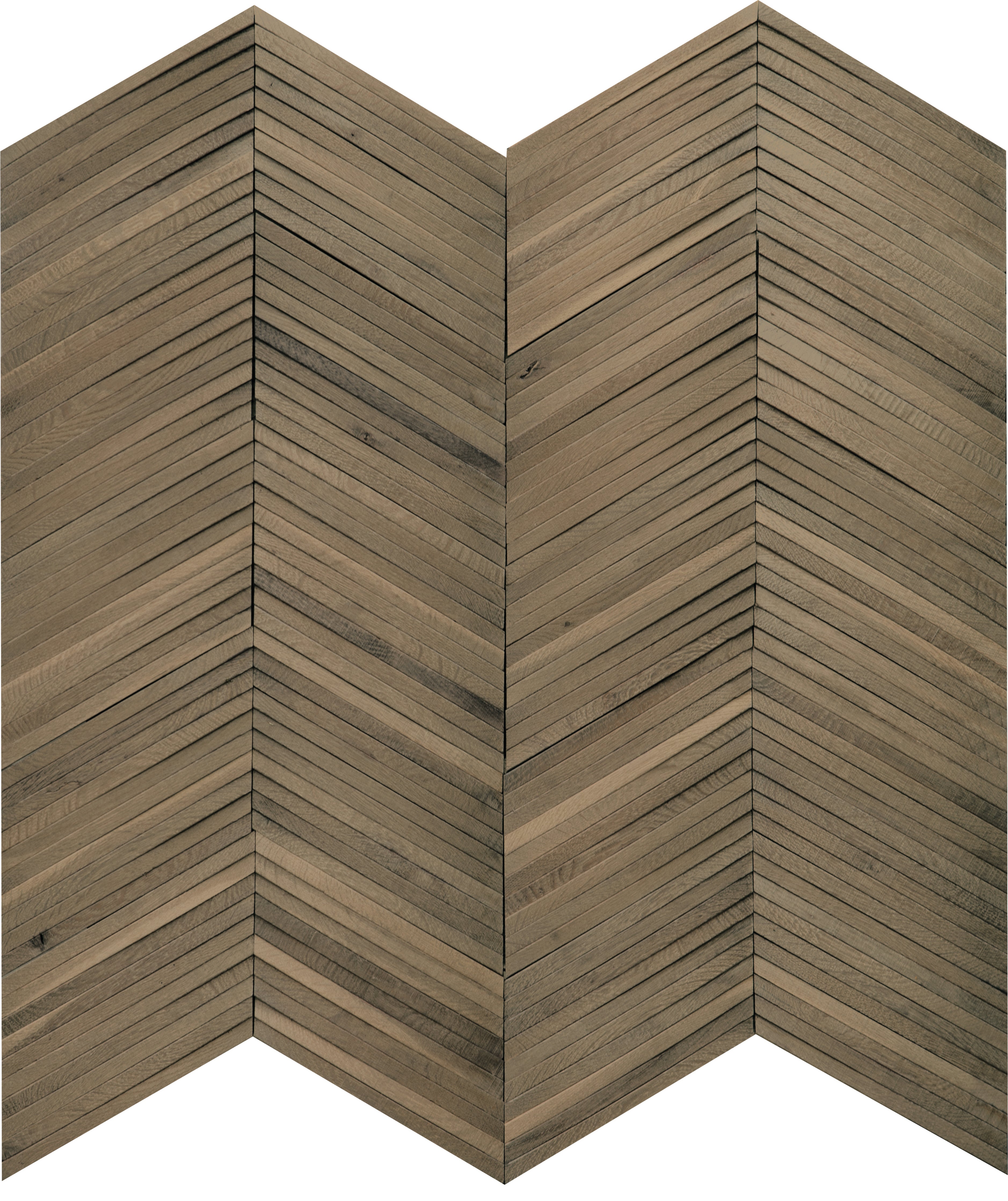 duchateau inceptiv ark chevron smoke oak three dimensional wall natural wood panel matte lacquer for interior use distributed by surface group international