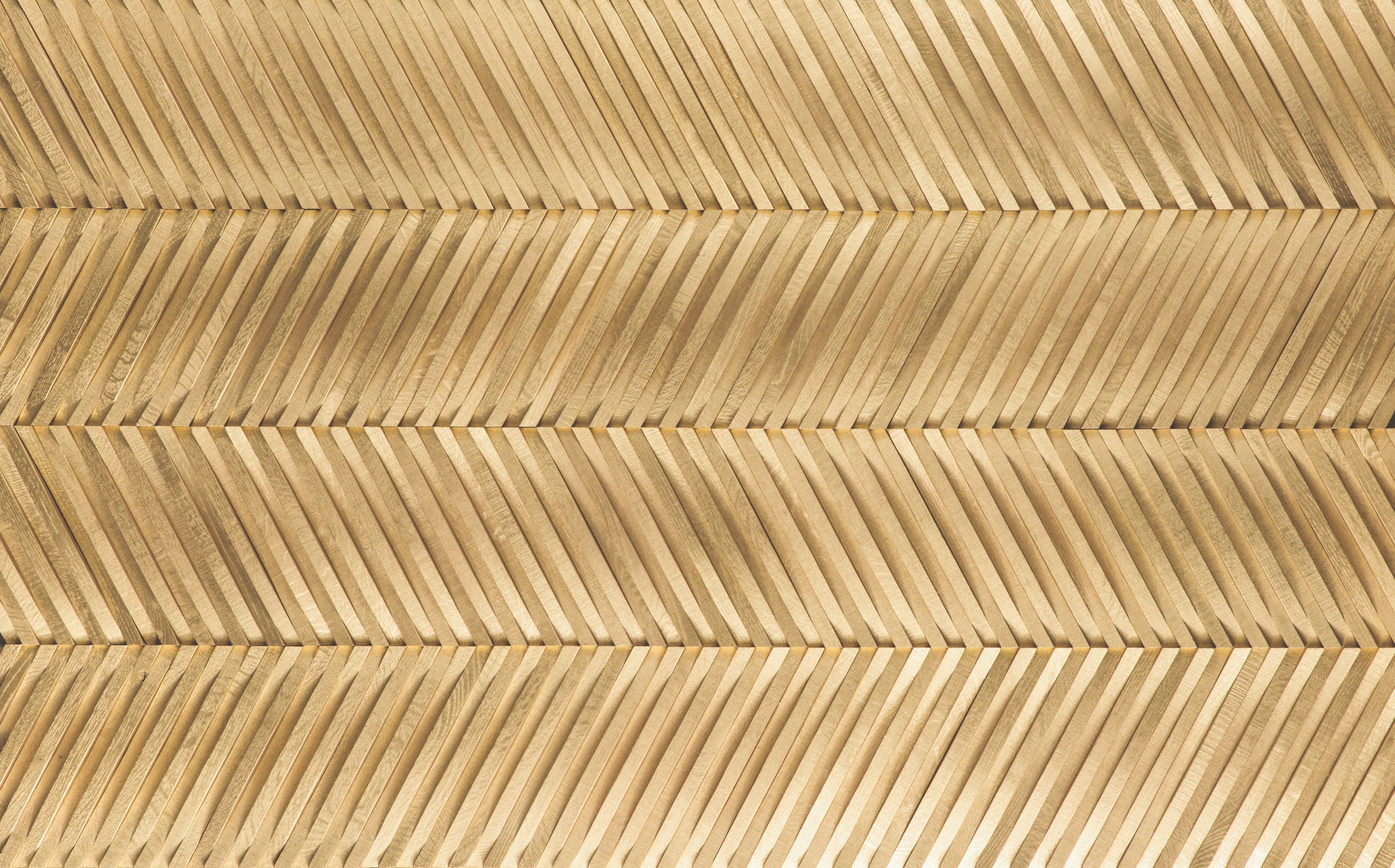 duchateau inceptiv curva chevron gold oak three dimensional wall natural wood panel lacquer for interior use distributed by surface group international