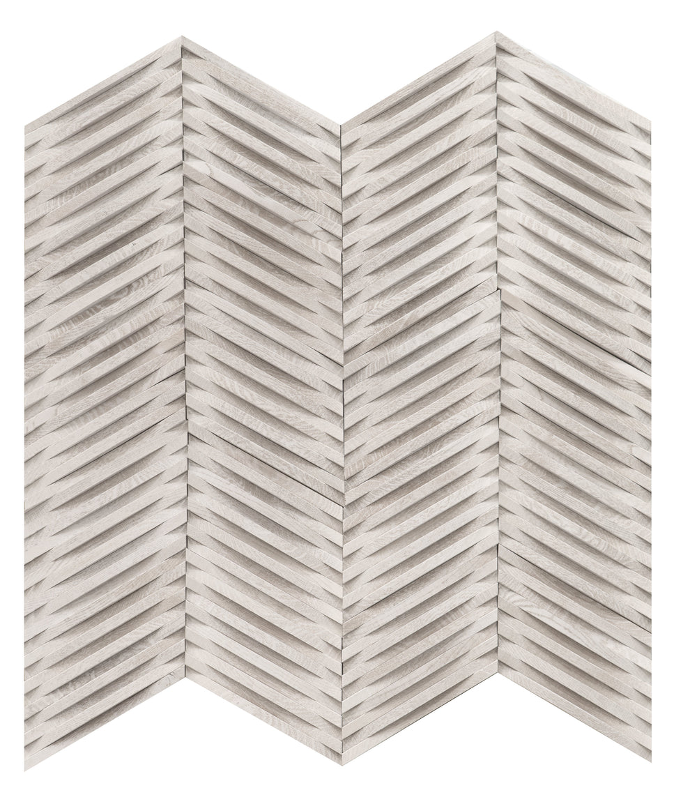 Wood Wall Panels: Inceptiv - Curva Chevron - Iceberg | Oak | 3D ...