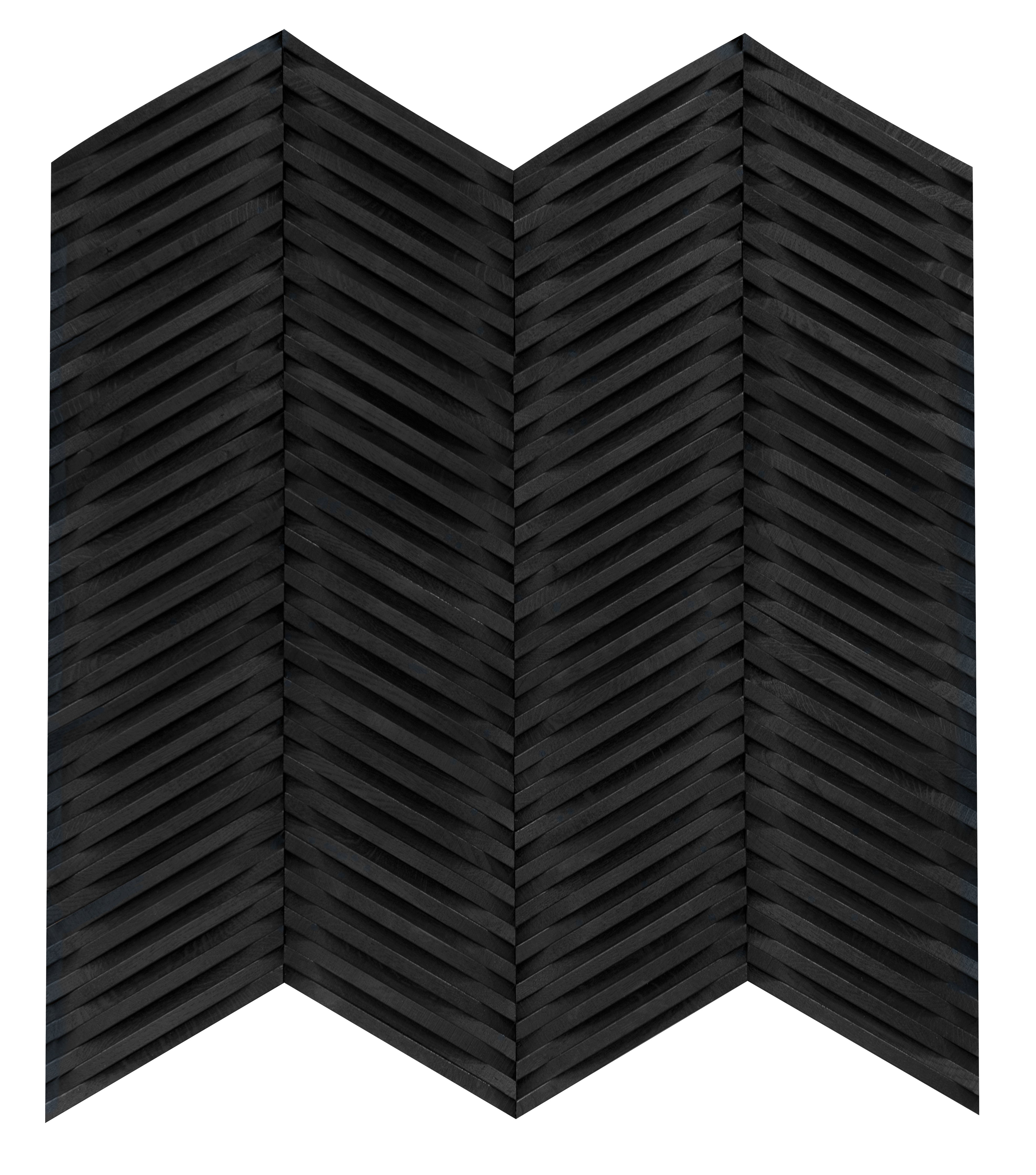 duchateau inceptiv curva chevron noir oak three dimensional wall natural wood panel lacquer for interior use distributed by surface group international