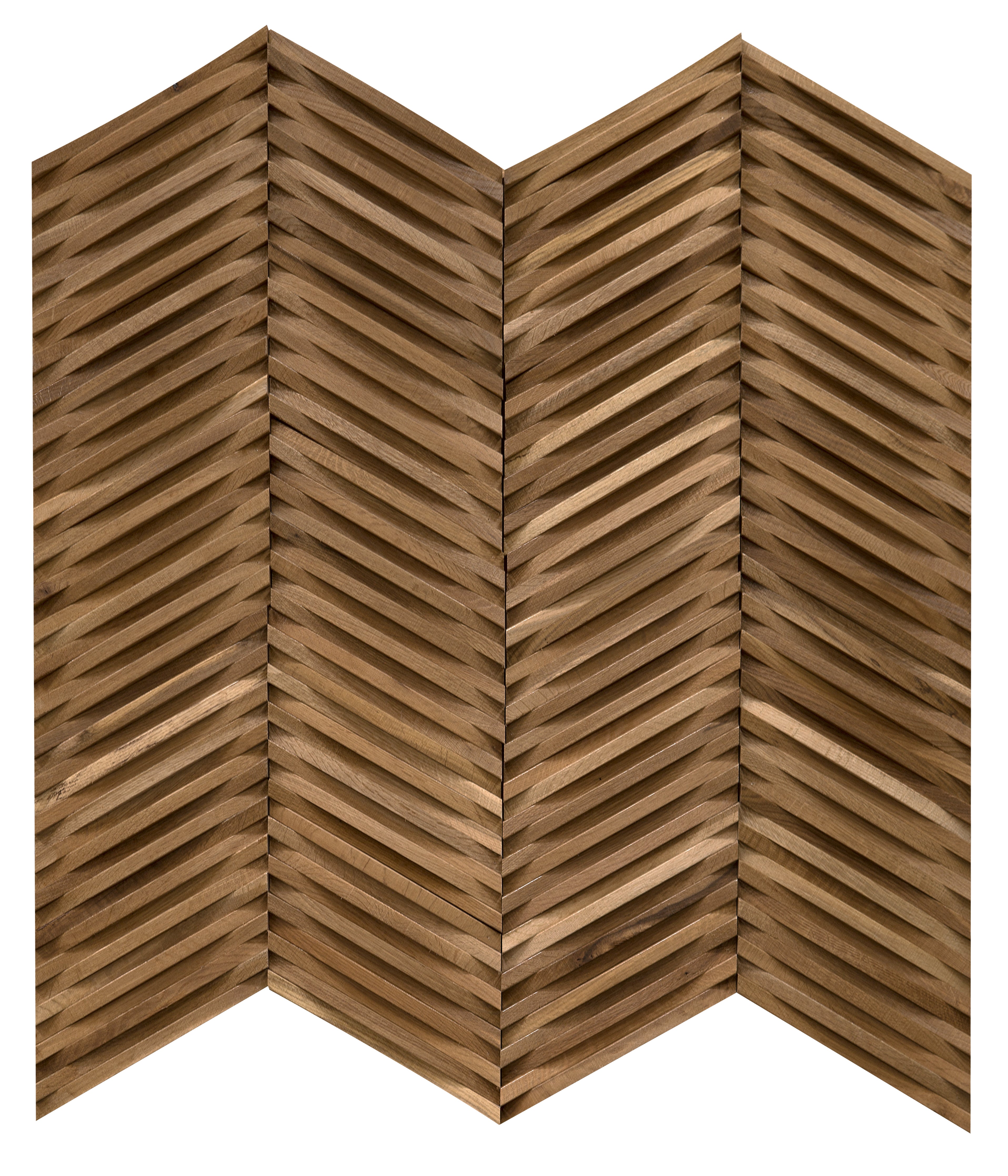 duchateau inceptiv curva chevron olde dutch oak three dimensional wall natural wood panel lacquer for interior use distributed by surface group international