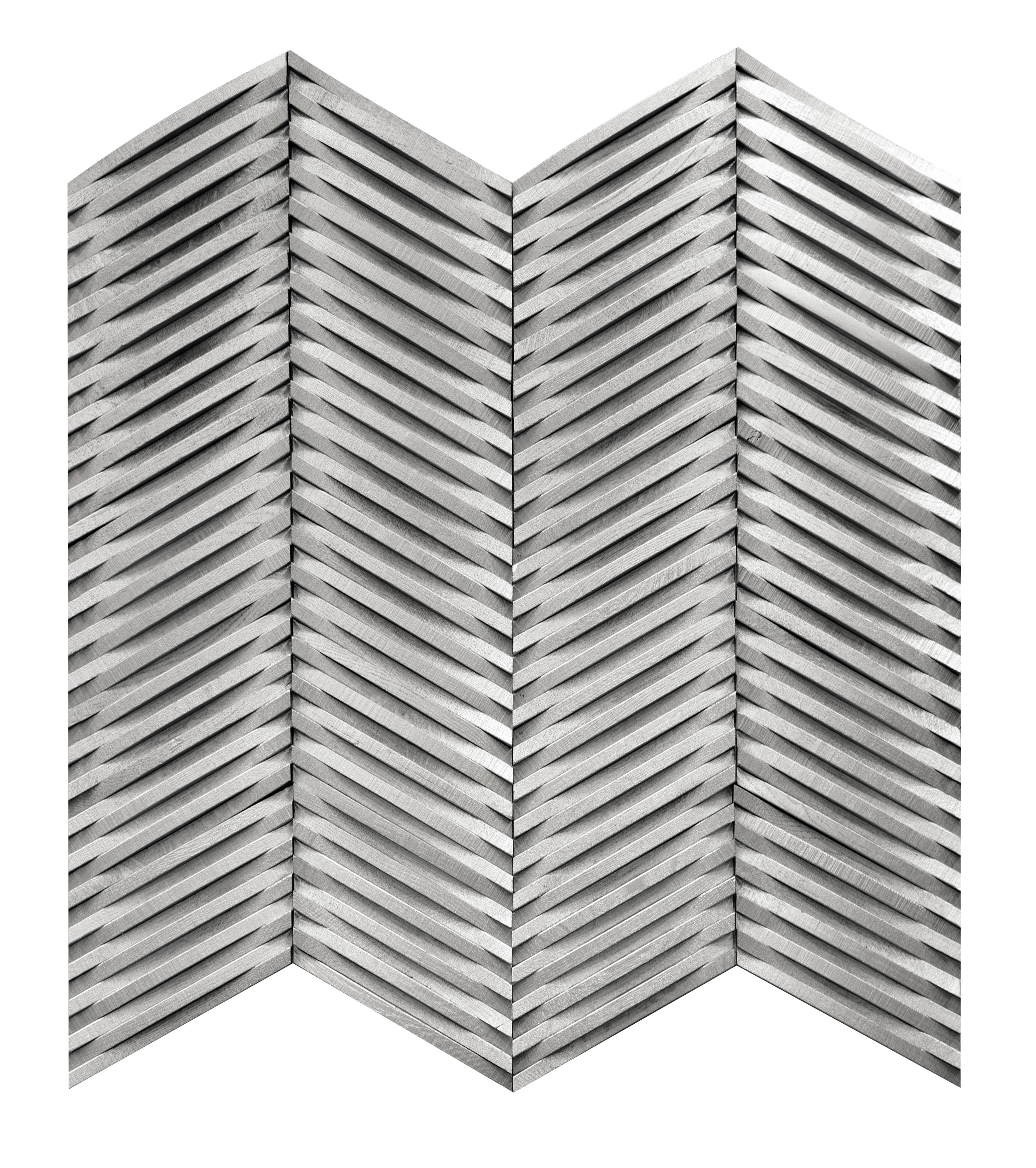 duchateau inceptiv curva chevron silver oak three dimensional wall natural wood panel lacquer for interior use distributed by surface group international