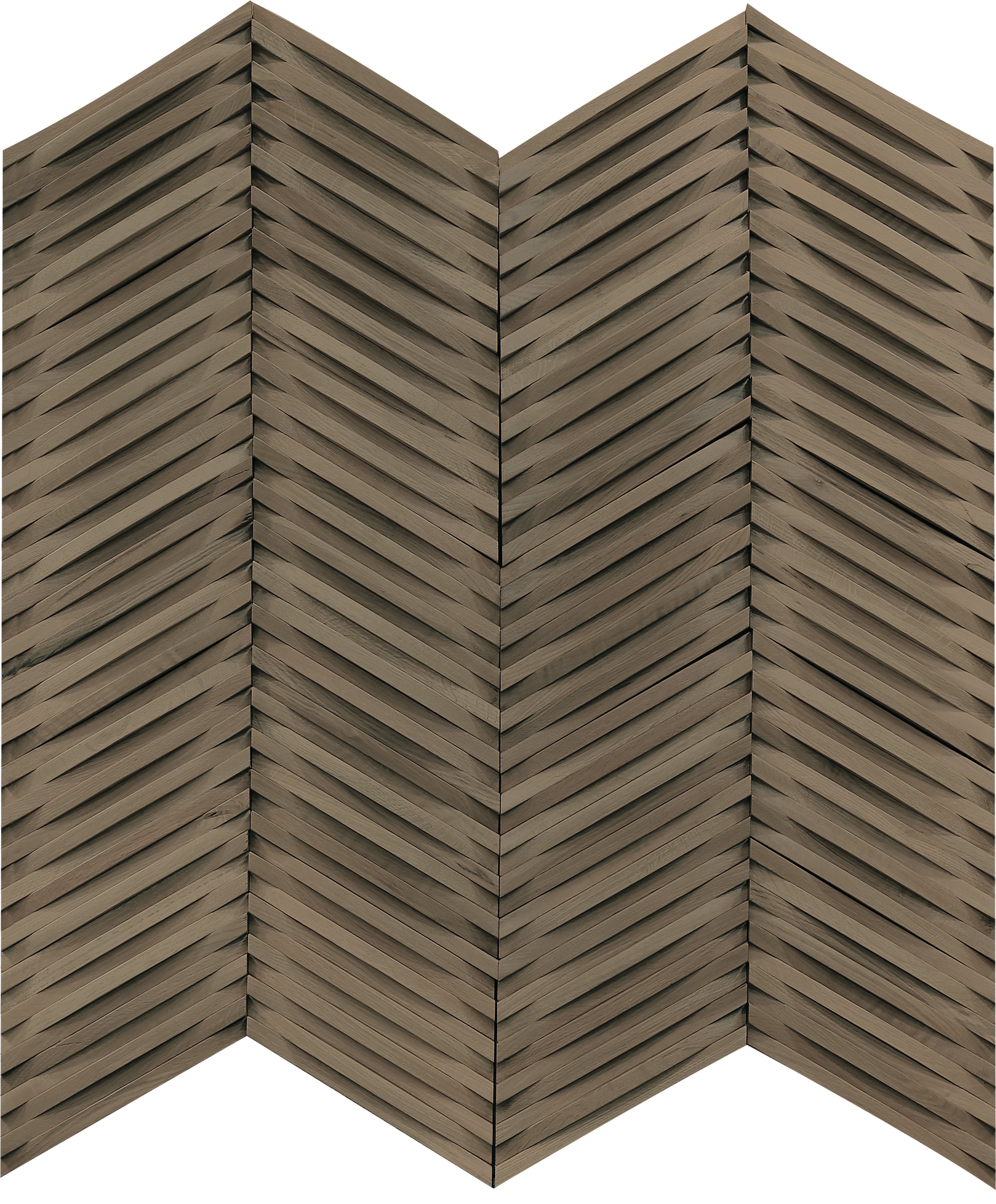 duchateau inceptiv curva chevron smoke oak three dimensional wall natural wood panel matte lacquer for interior use distributed by surface group international