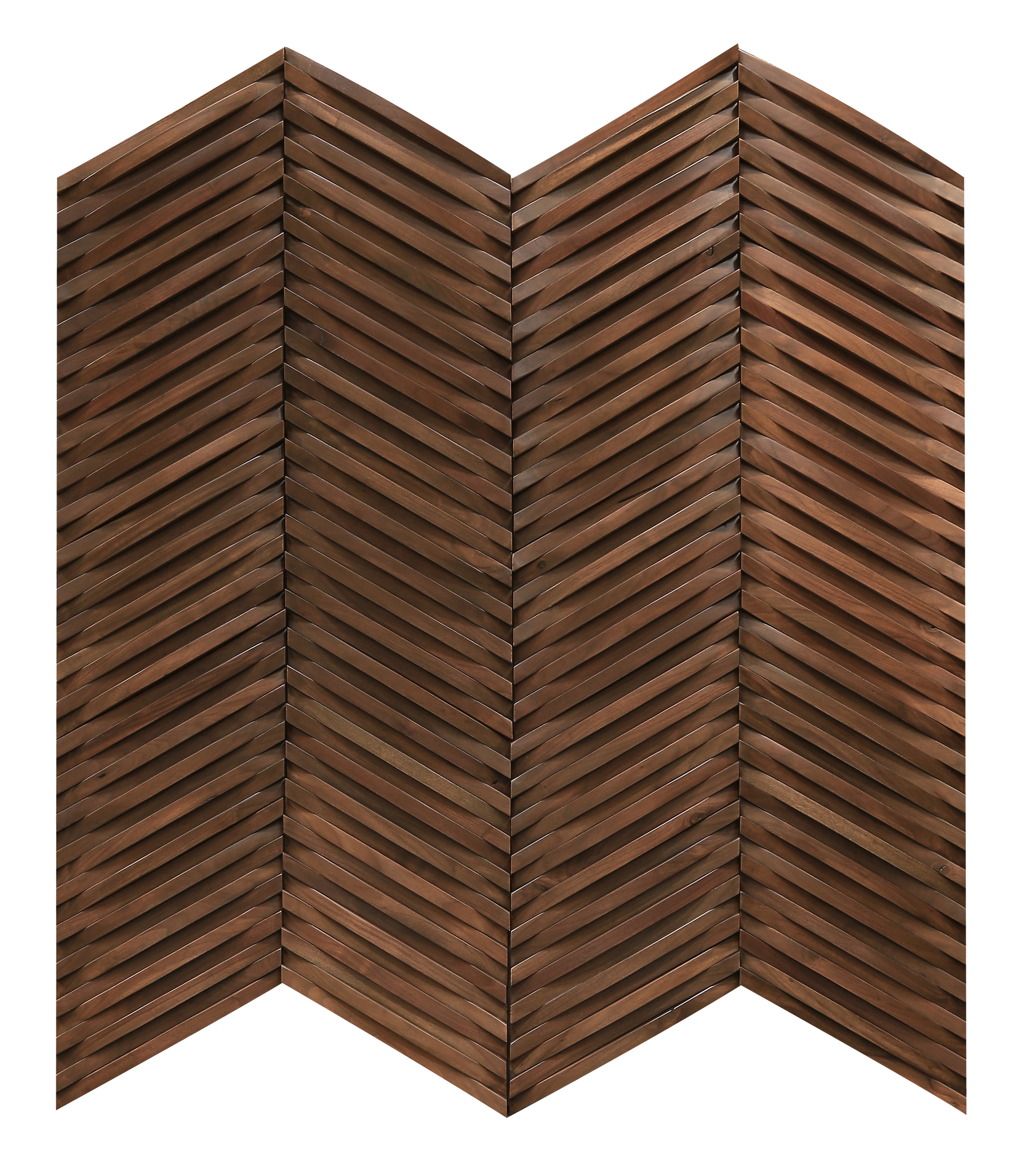 duchateau inceptiv curva chevron stout walnut three dimensional wall natural wood panel conversion varnish for interior use distributed by surface group international
