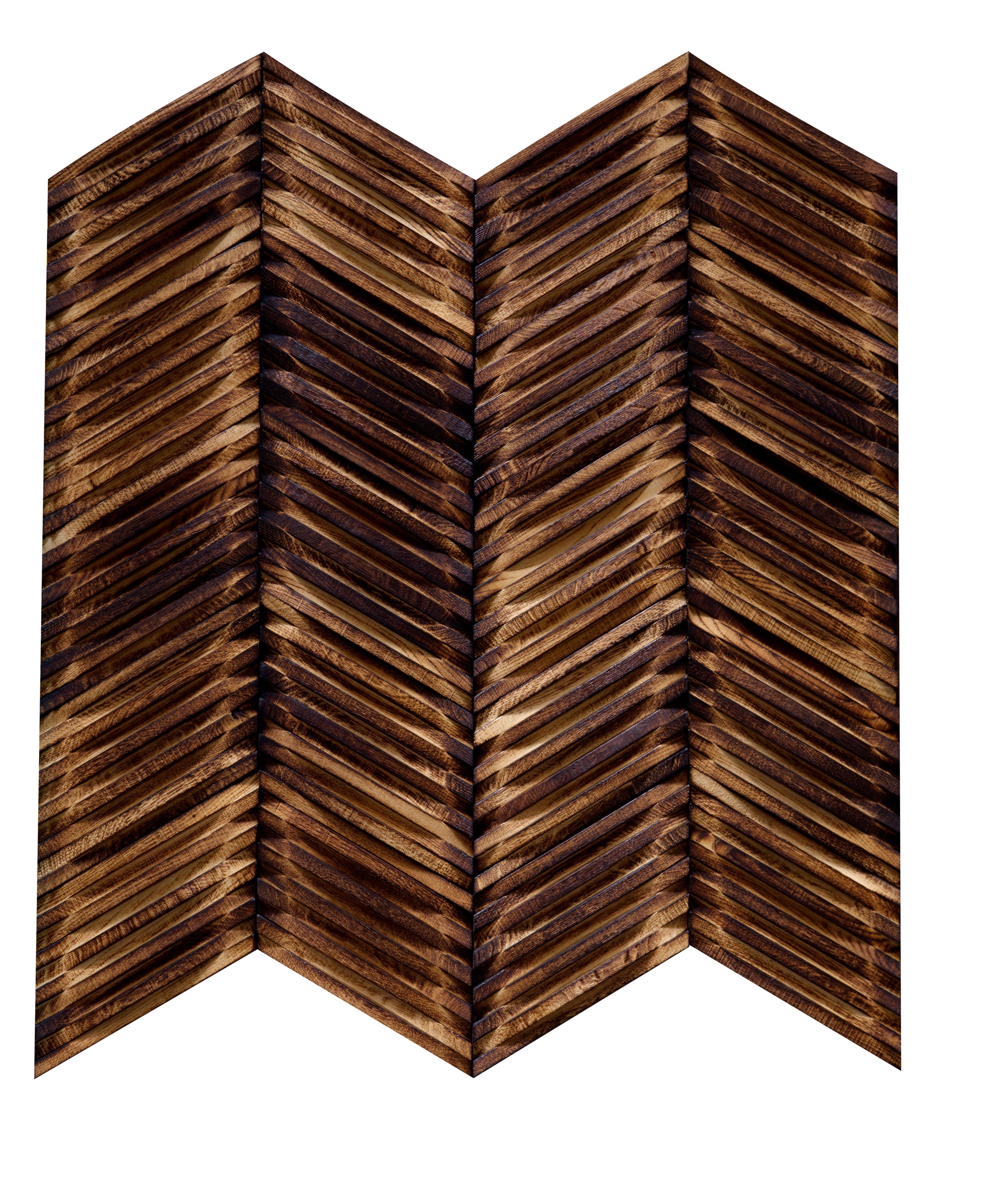 duchateau inceptiv curva chevron tabak oak three dimensional wall natural wood panel hard wax oil for interior use distributed by surface group international