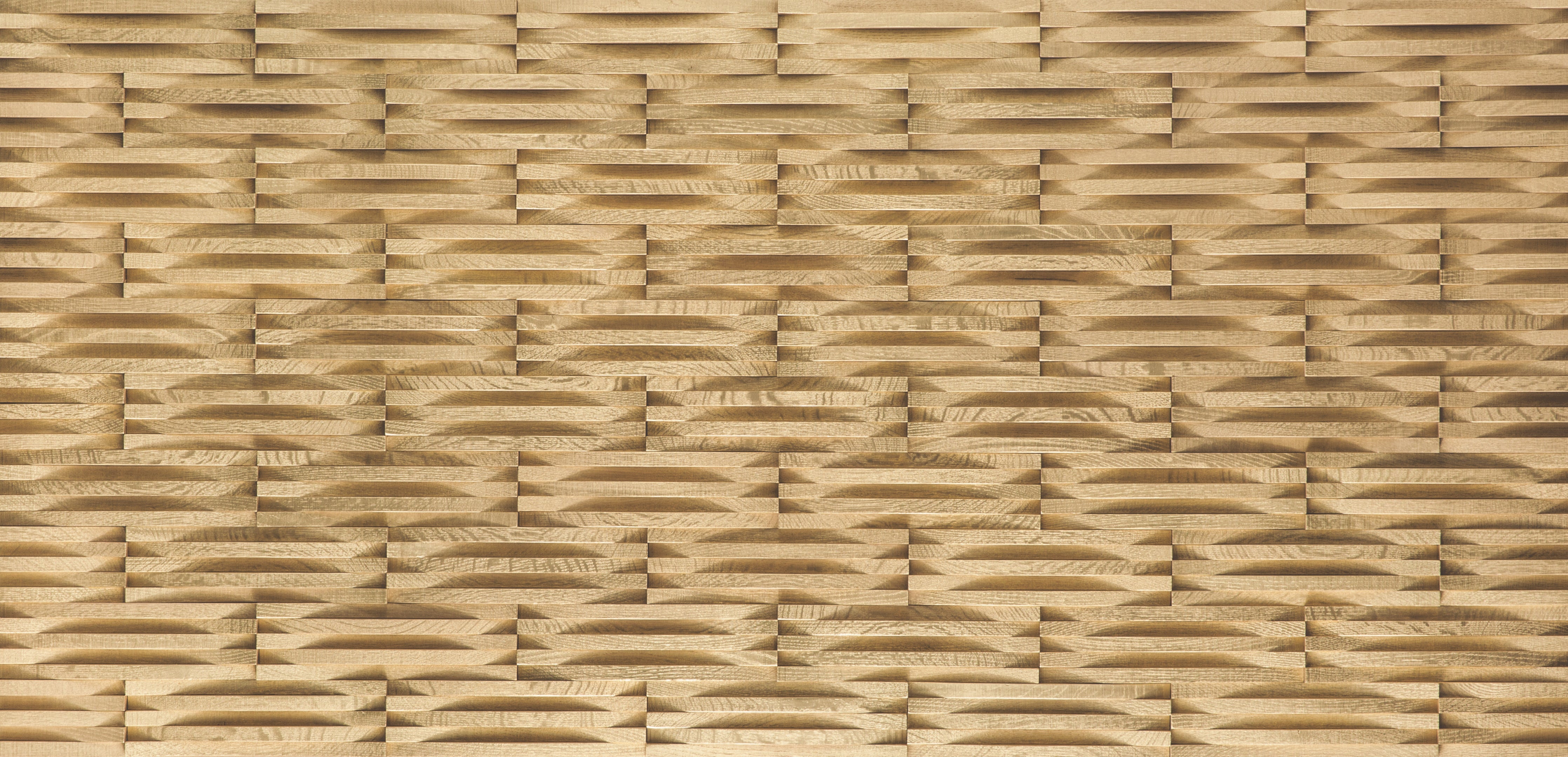 duchateau inceptiv curva gold oak three dimensional wall natural wood panel lacquer for interior use distributed by surface group international