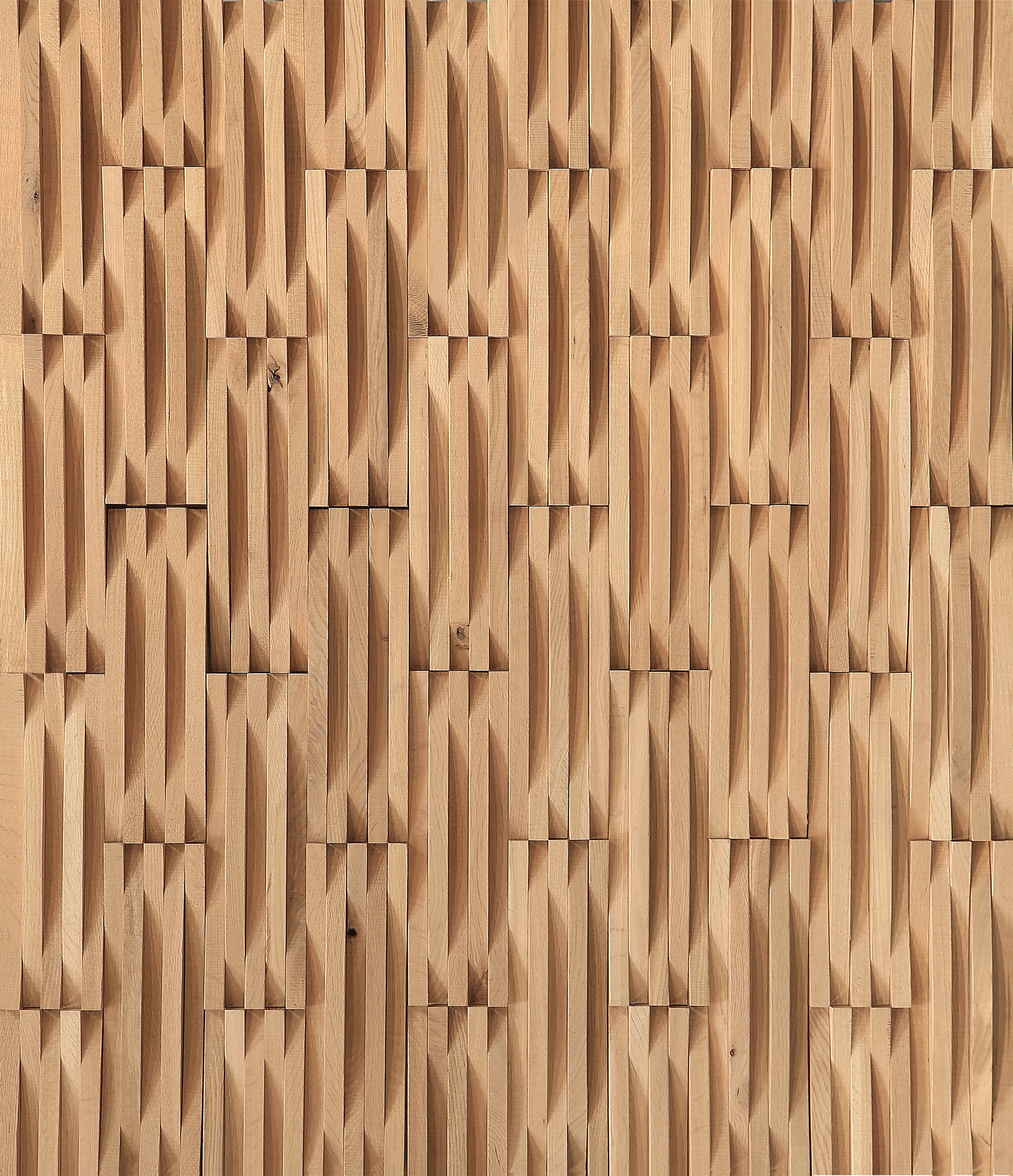 duchateau inceptiv curva sand oak three dimensional wall natural wood panel lacquer for interior use distributed by surface group international