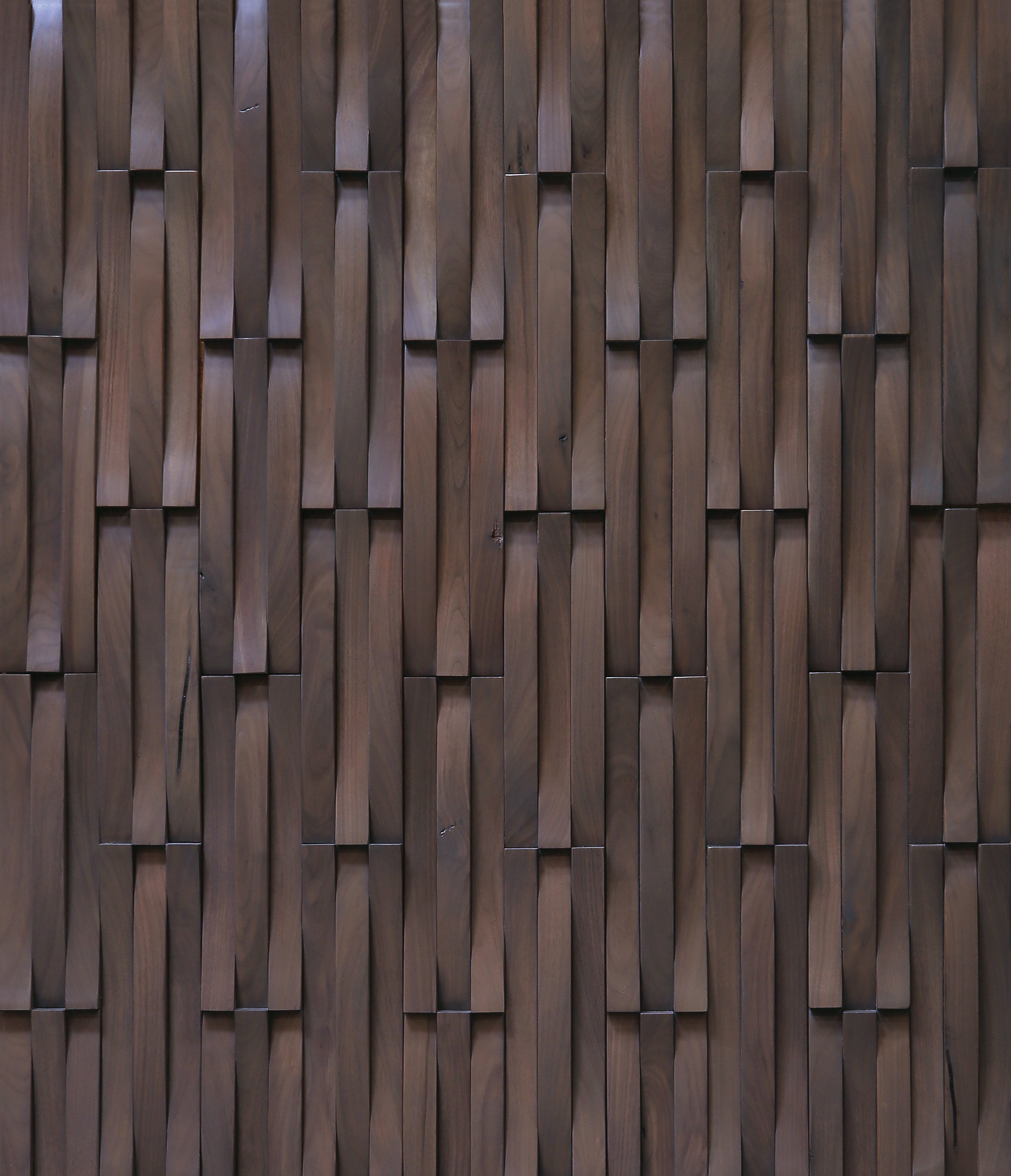 duchateau inceptiv krescent brown ash walnut three dimensional wall natural wood panel conversion varnish for interior use distributed by surface group international