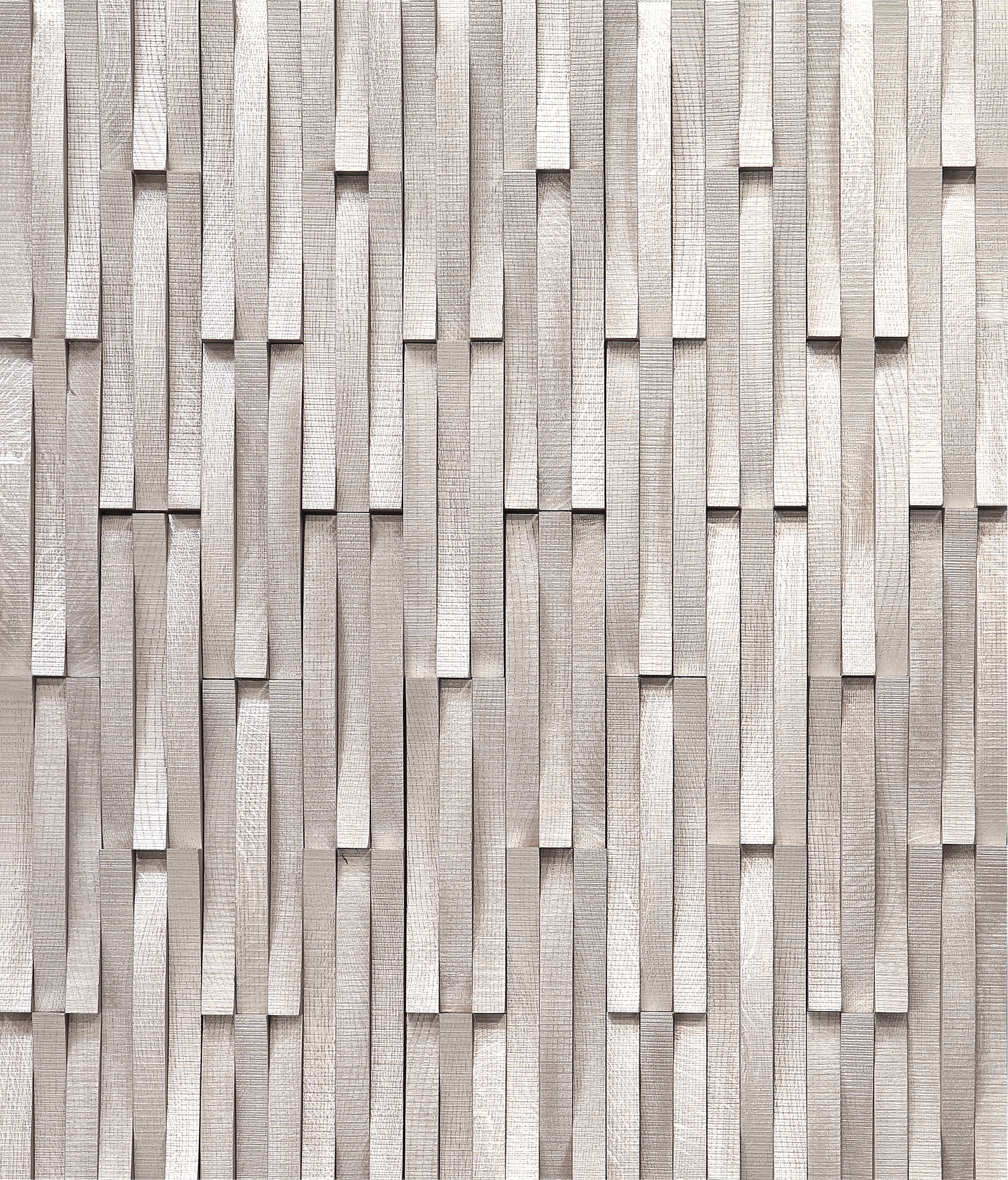 duchateau inceptiv krescent silver oak three dimensional wall natural wood panel lacquer for interior use distributed by surface group international